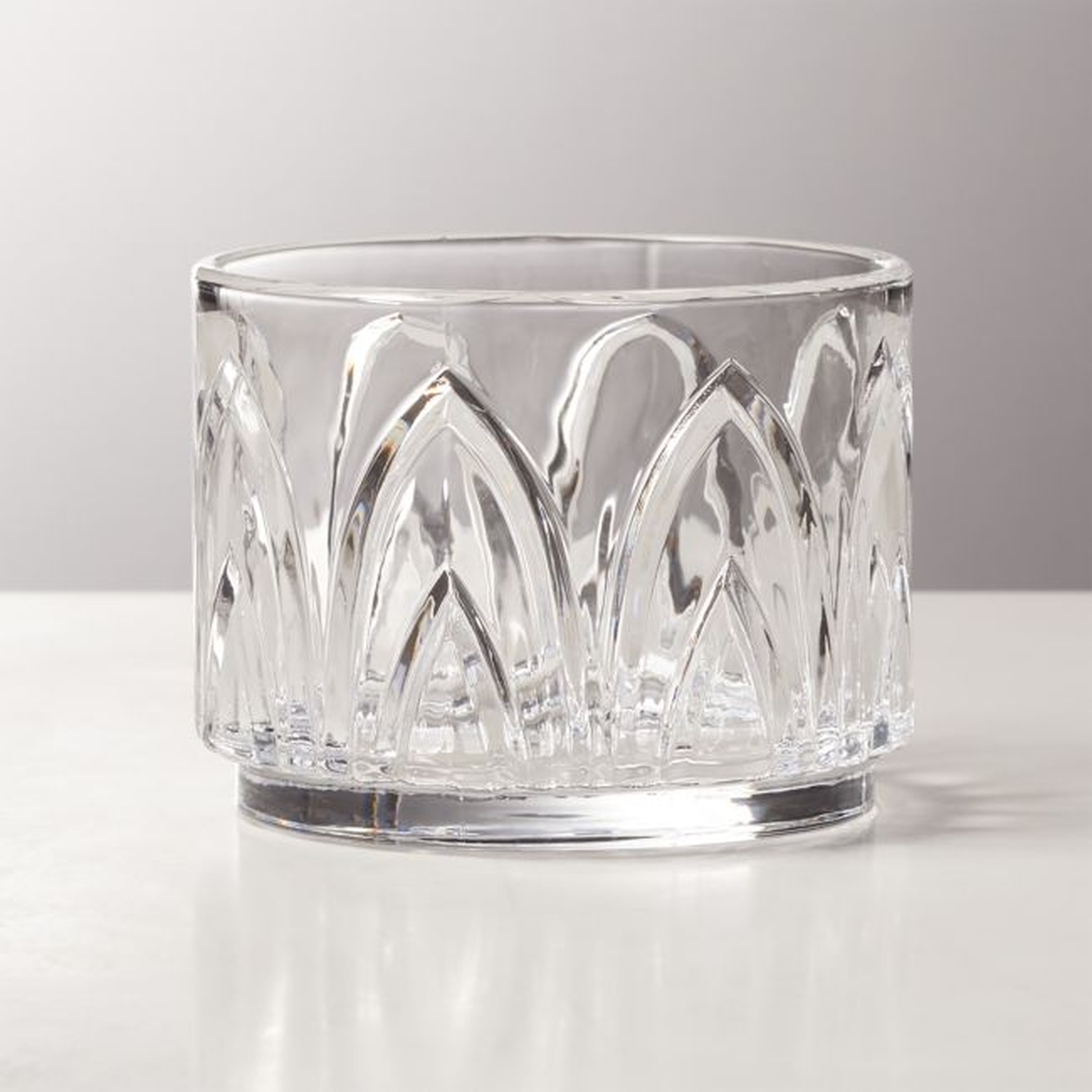 Buchanan Clear Stacking Double Old-Fashioned Glass - CB2