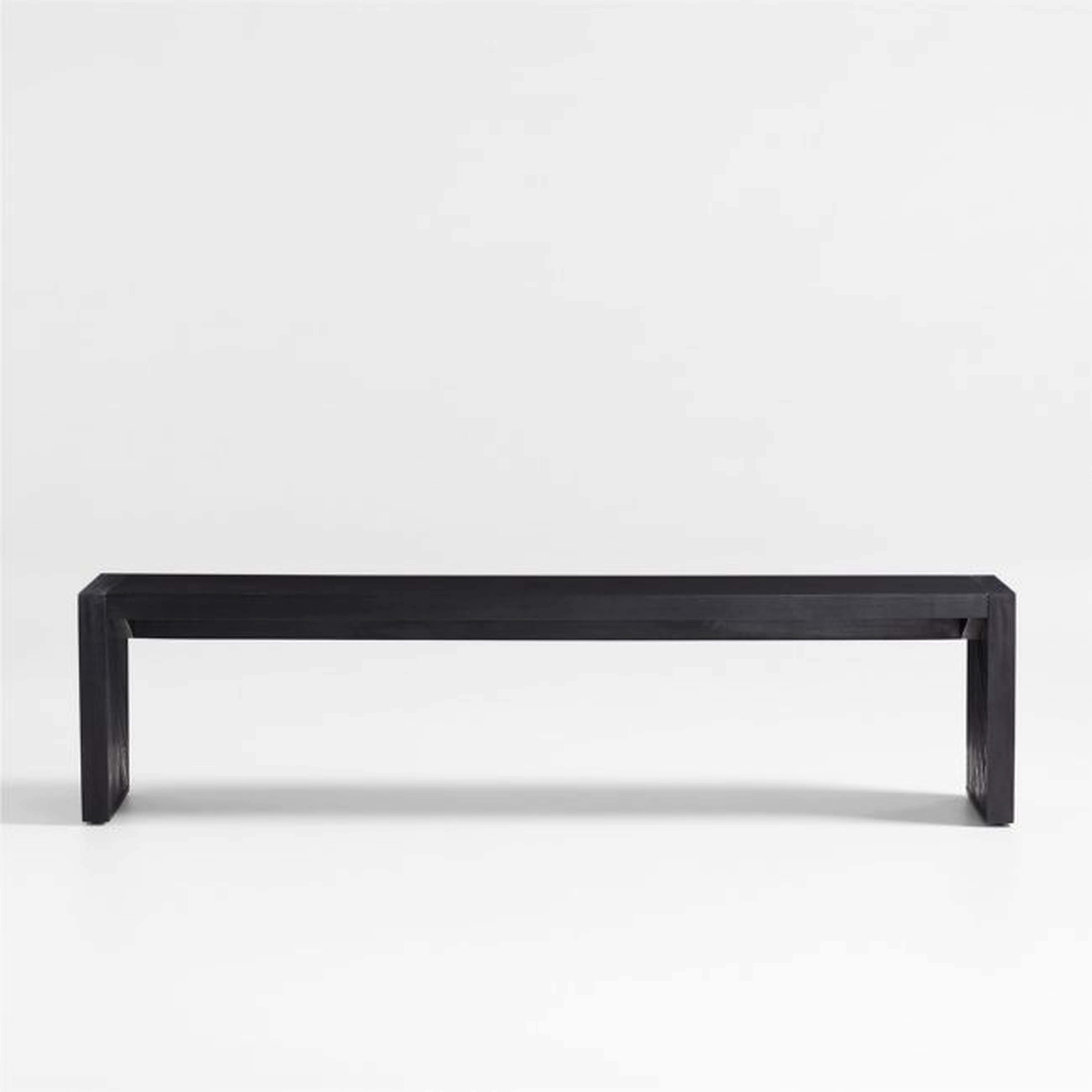Dunewood 72" Charcoal Wood Dining Bench - Crate and Barrel