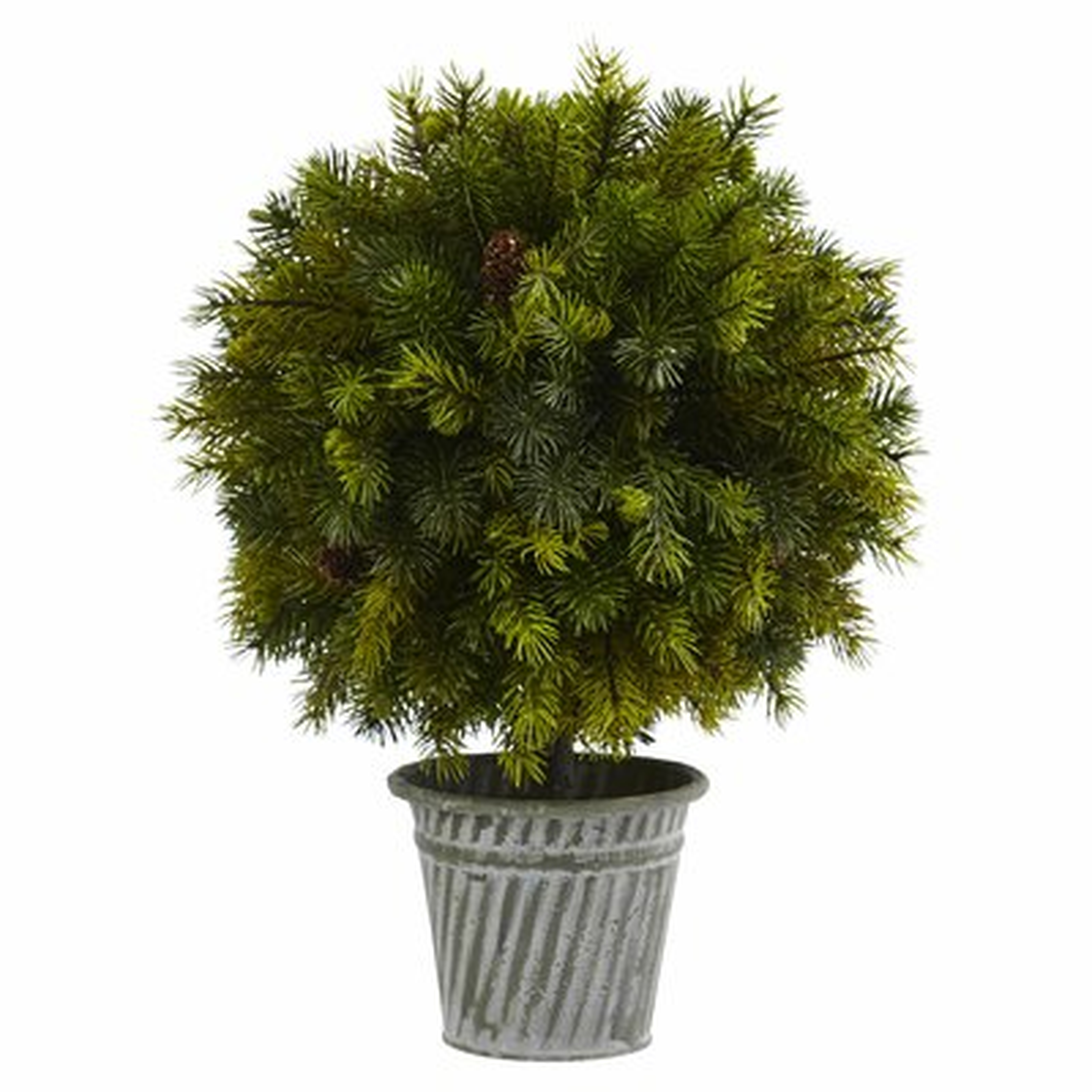 12" Artificial Cedar Topiary in Planter - Wayfair