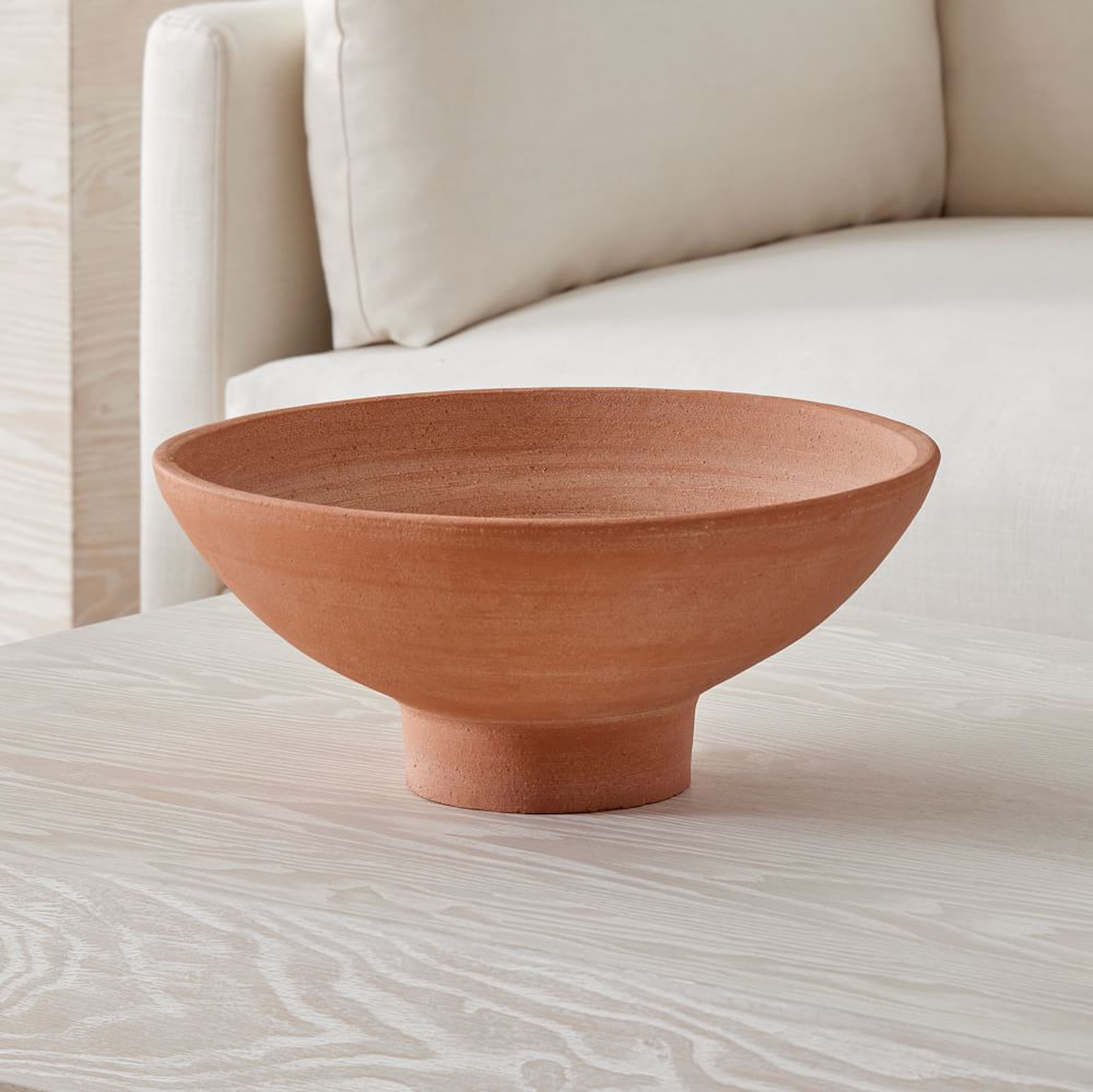 Atuto Terracotta Centerpiece Bowl, Centerpiece, Terracotta, Earthenware, 15.5 Inches - West Elm