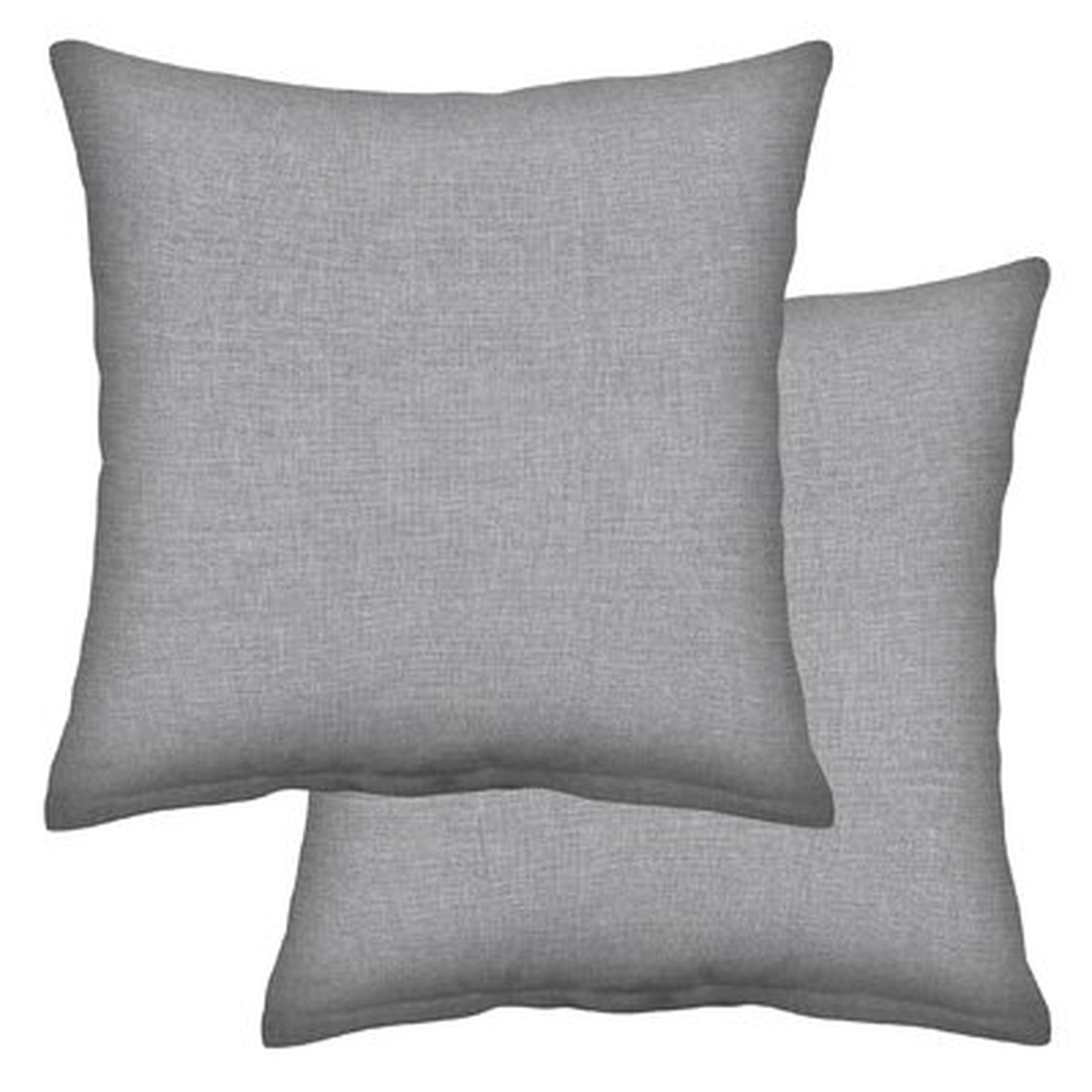 Textured Solid Imperial Red Square Toss Pillow (2-Pack) - Polyester/Polyfill Square Solid Color - Wayfair