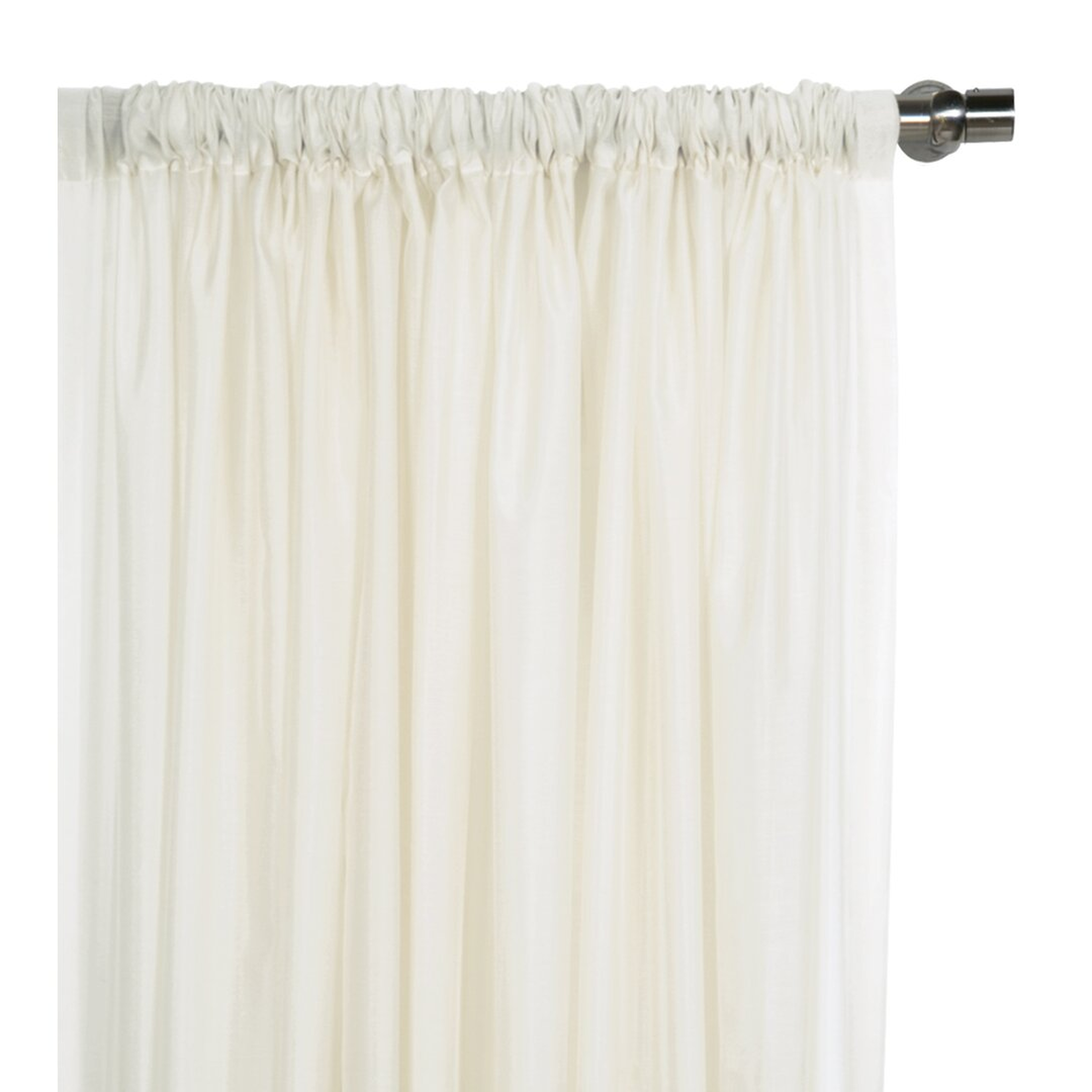 Eastern Accents Ambiance Trevira Sheer Solid Color Sheer Rod Pocket Single Curtain Panel - Perigold