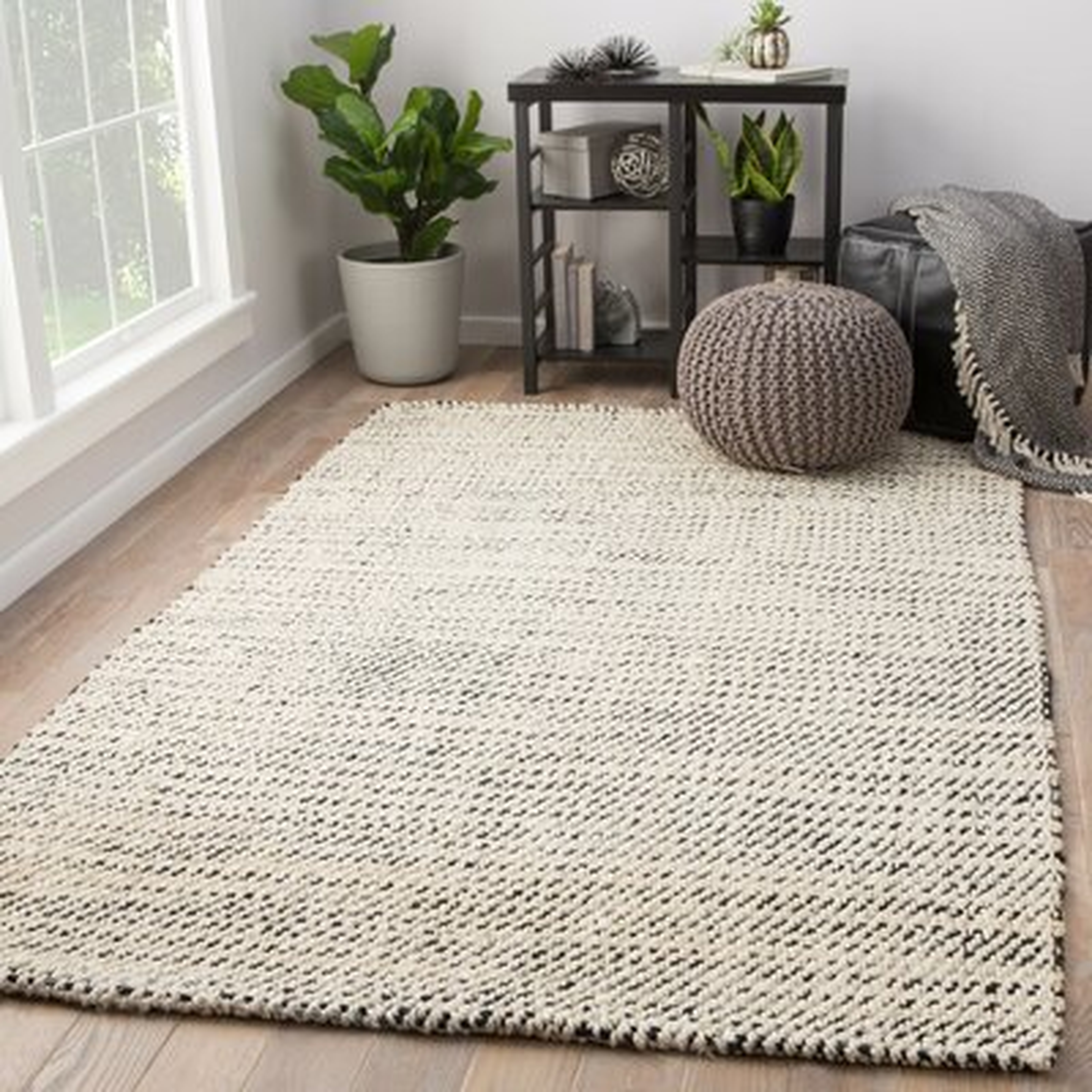 Alcott Handmade Jute/Sisal White/Black Area Rug - Wayfair