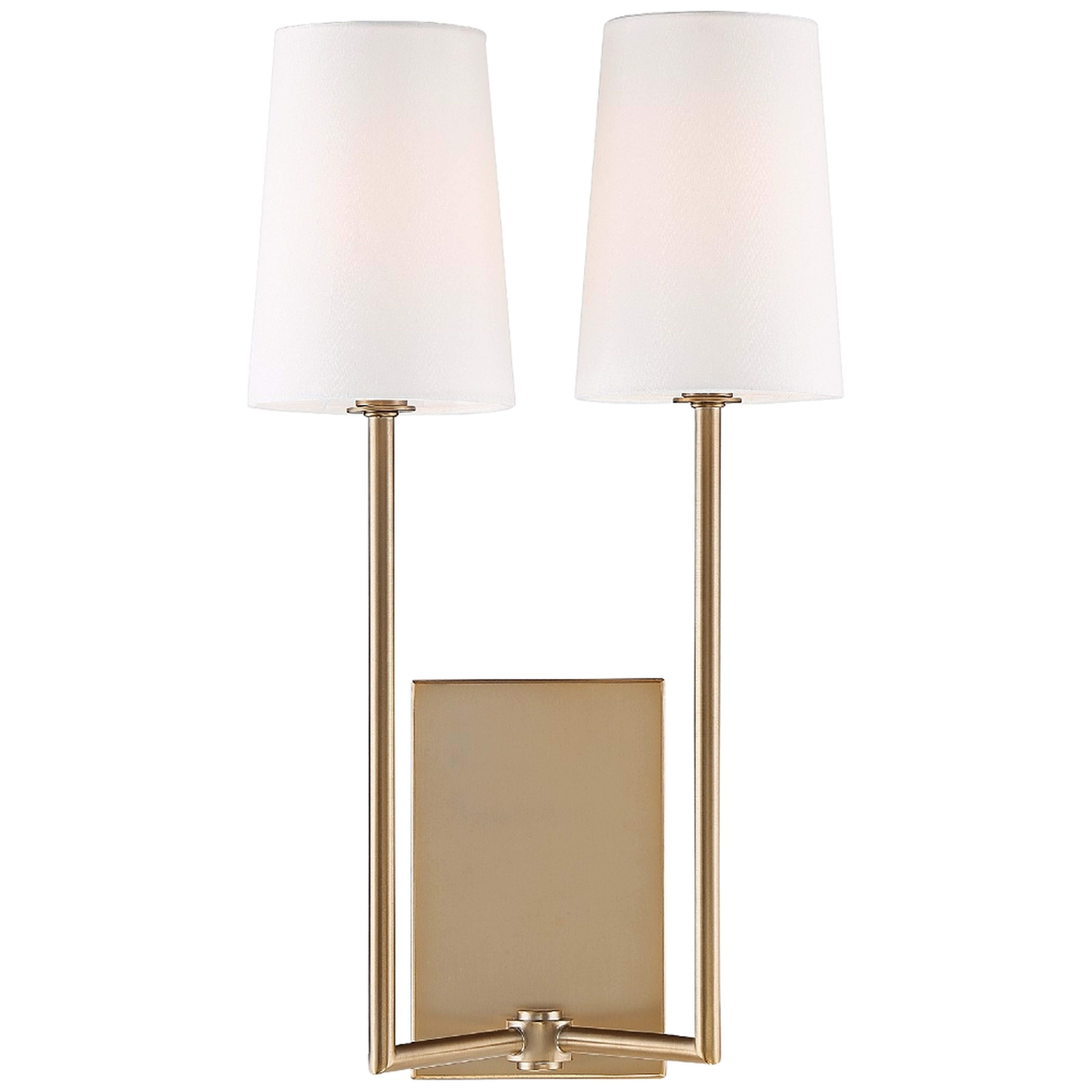 Crystorama Lena 18" High 2-Light Vibrant Gold Wall Sconce - Style # 84W70 - Lamps Plus