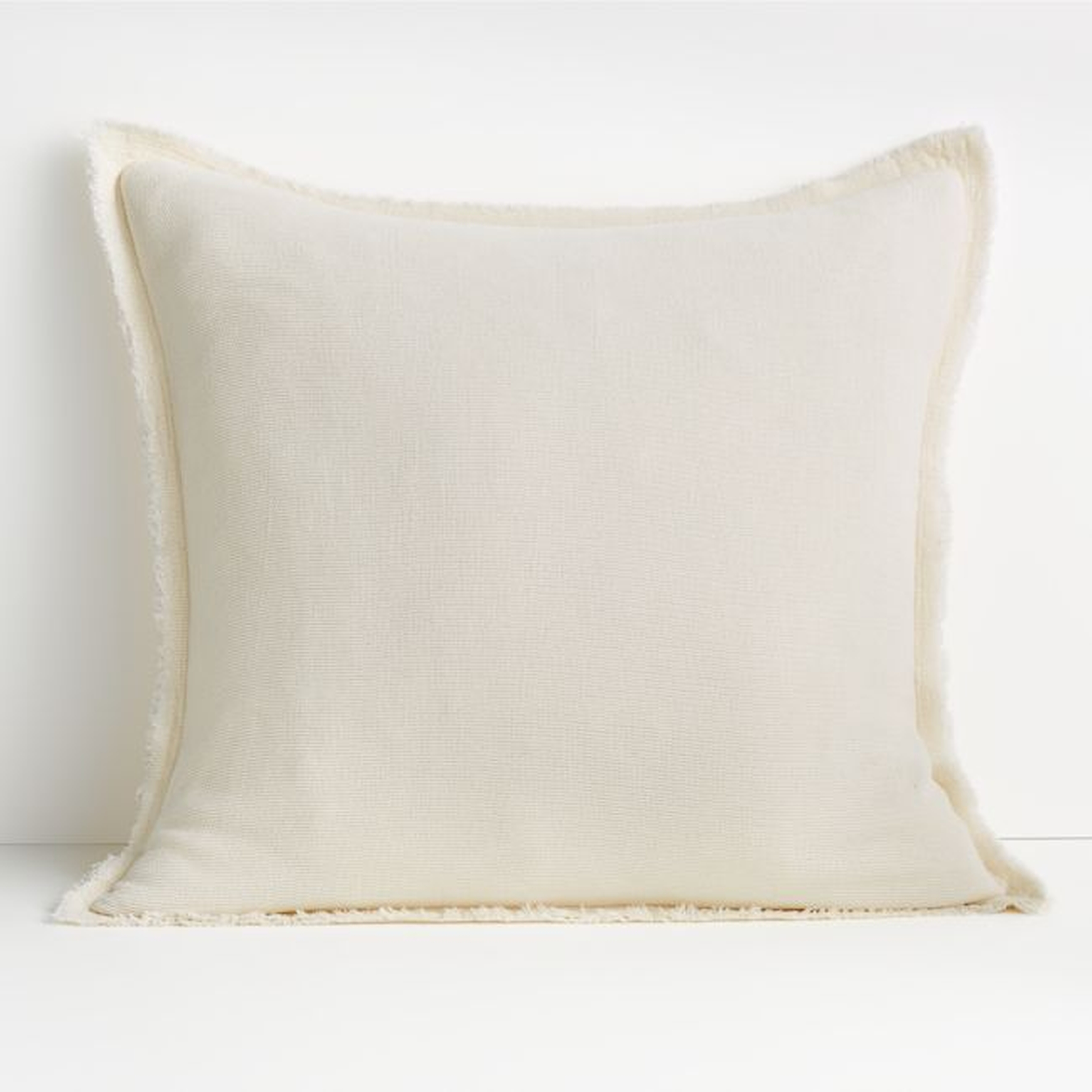 Olind 23"x23" Cream Throw Pillow with Down-Alternative Insert - Crate and Barrel