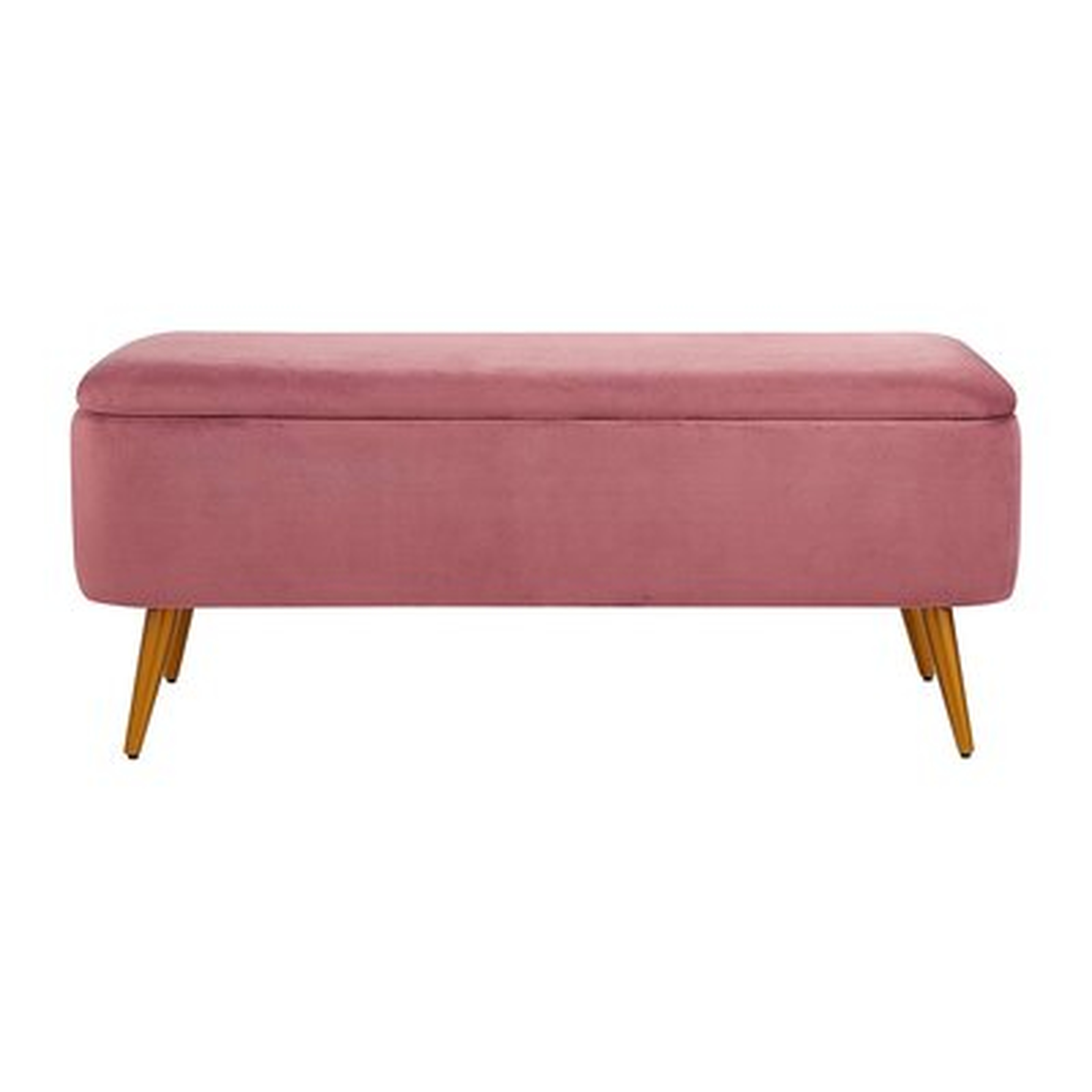 Velvet Upholstered Storage Bench - Wayfair