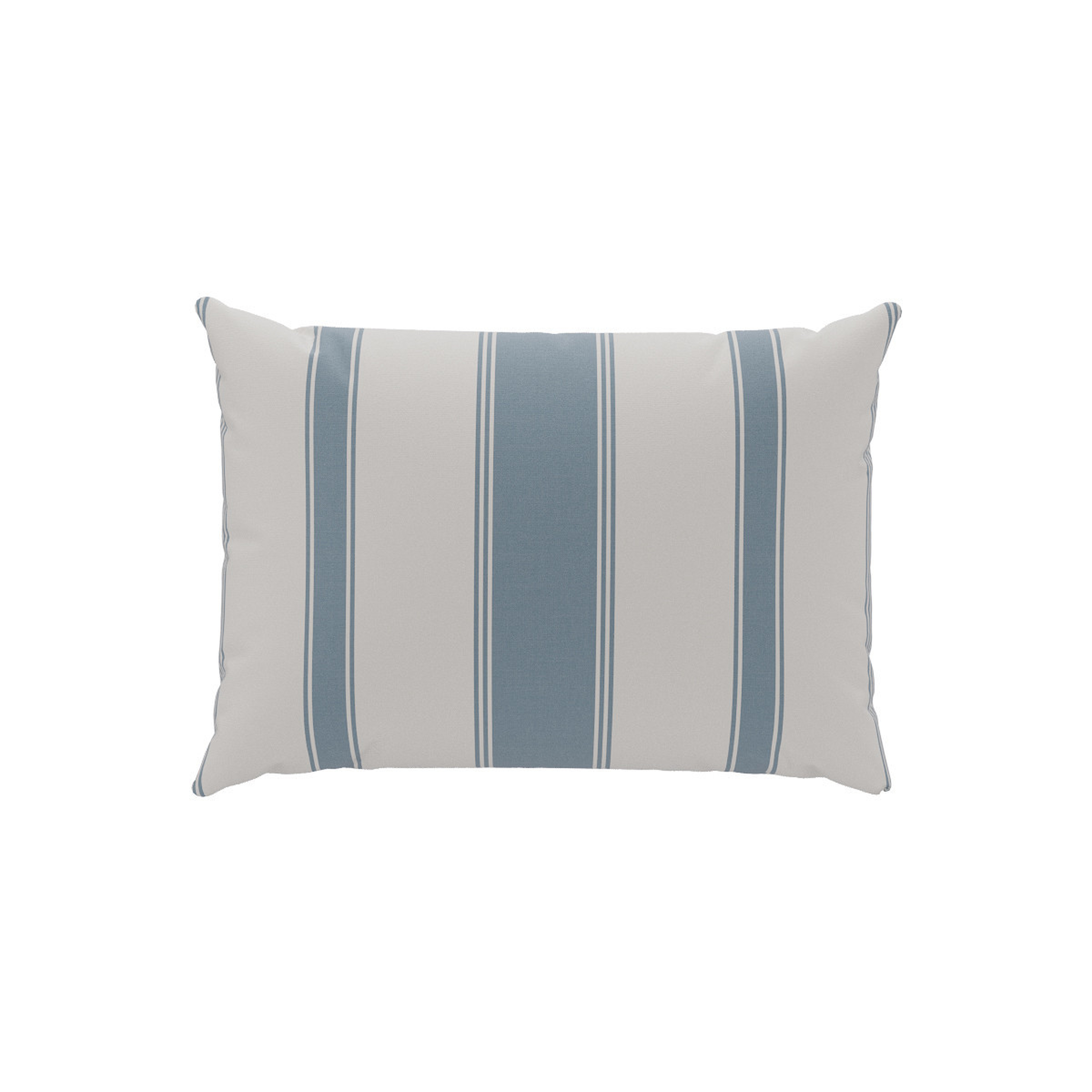 Outdoor Lumbar Pillow | French Blue Clarence Stripe - The Inside