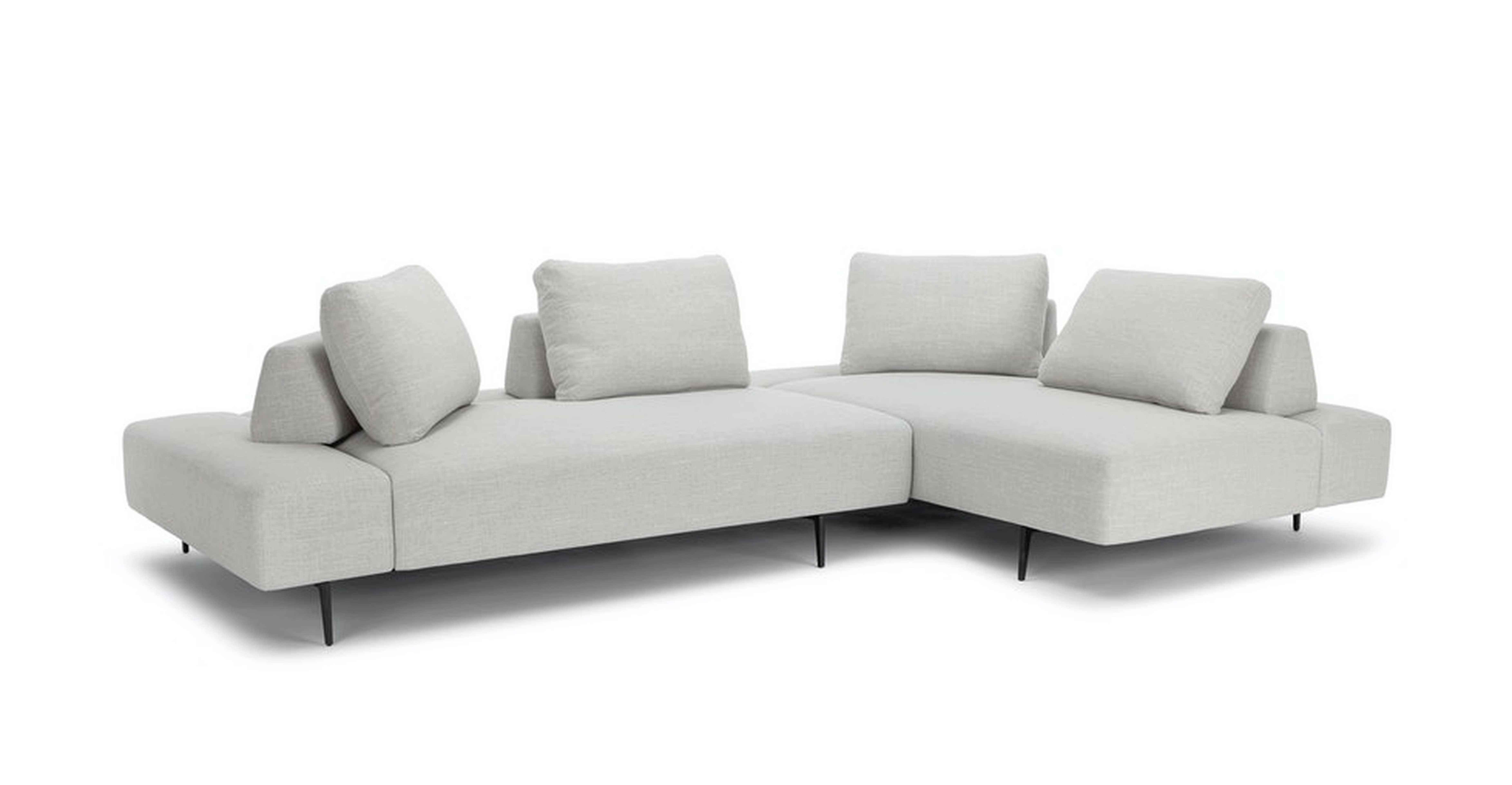 Divan Mist Gray Right Sectional - Article