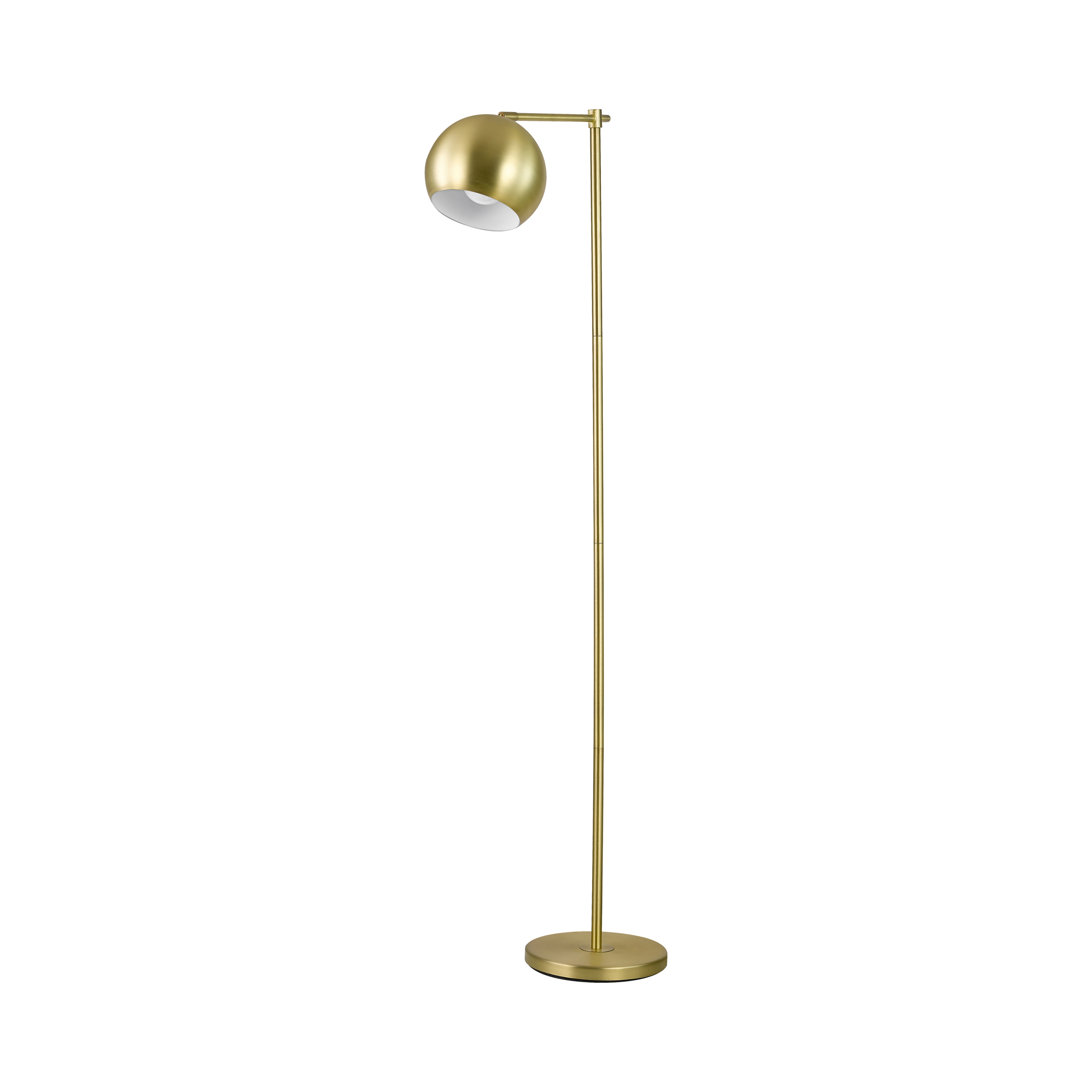 1-light Dome Shade Floor Lamp Brass - Harwich Collection