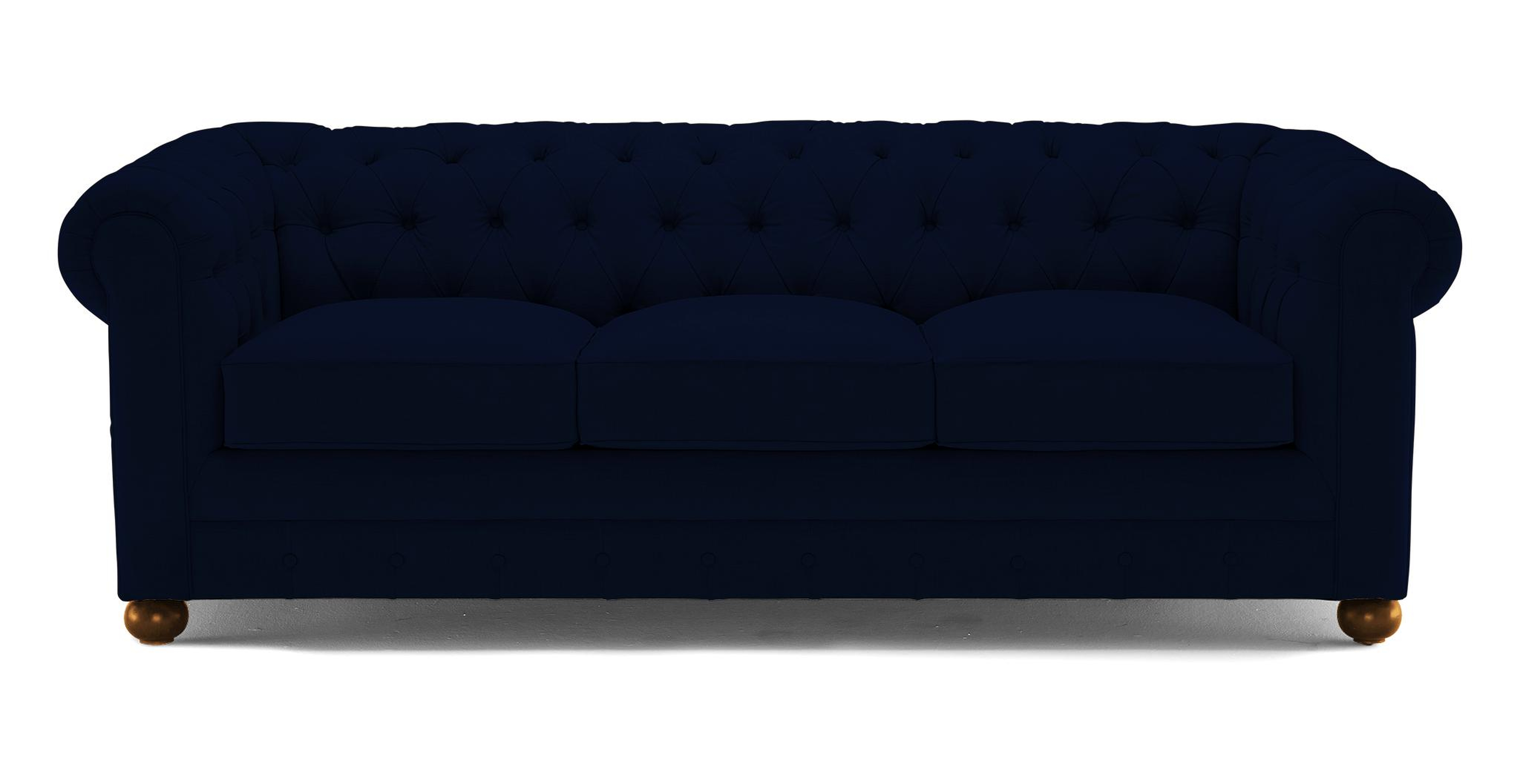 Blue Liam Mid Century Modern Sleeper Sofa - Royale Cobalt - Mocha - Joybird
