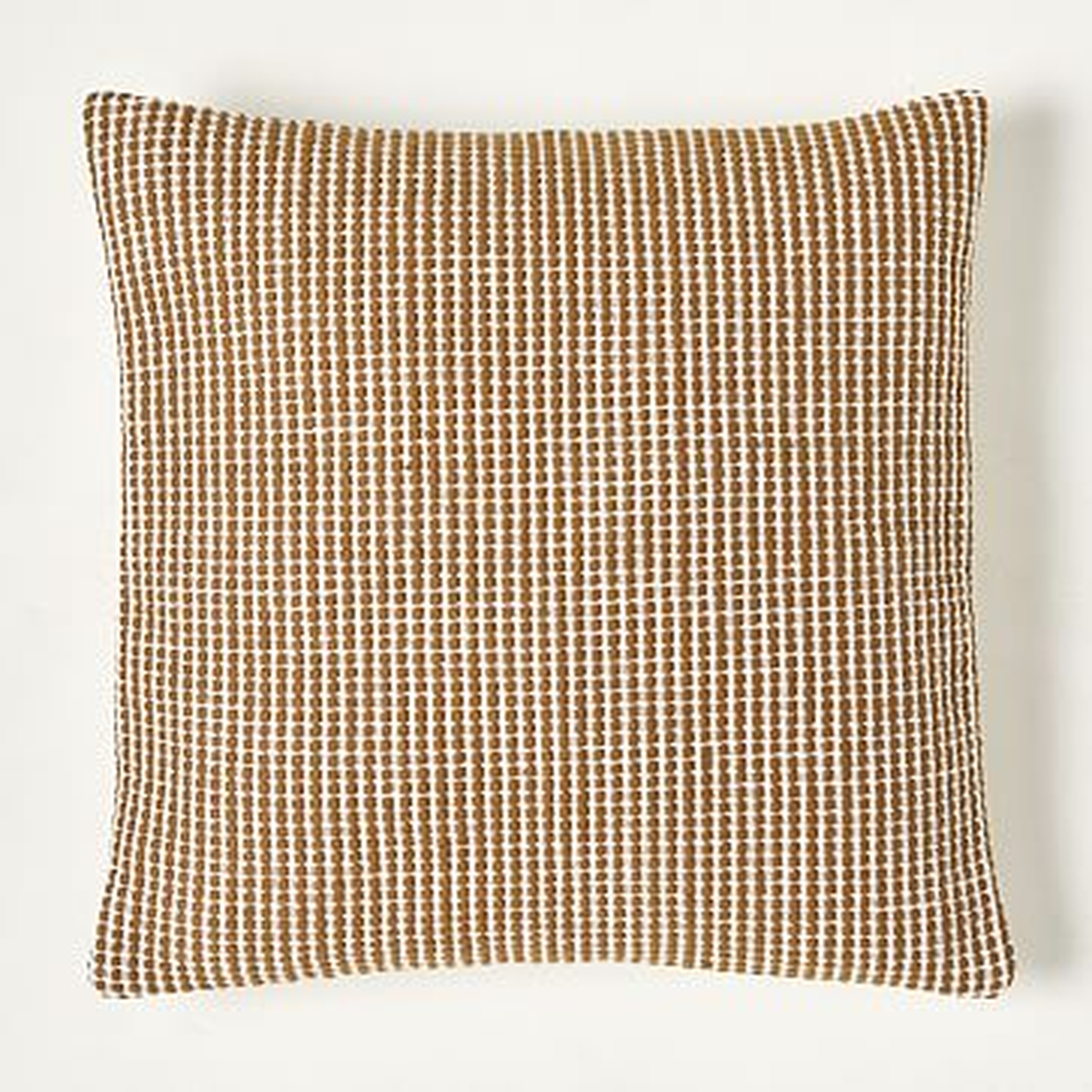 Textured Dimple Dot Pillow Cover, 20"x20", Bronze Brown - West Elm