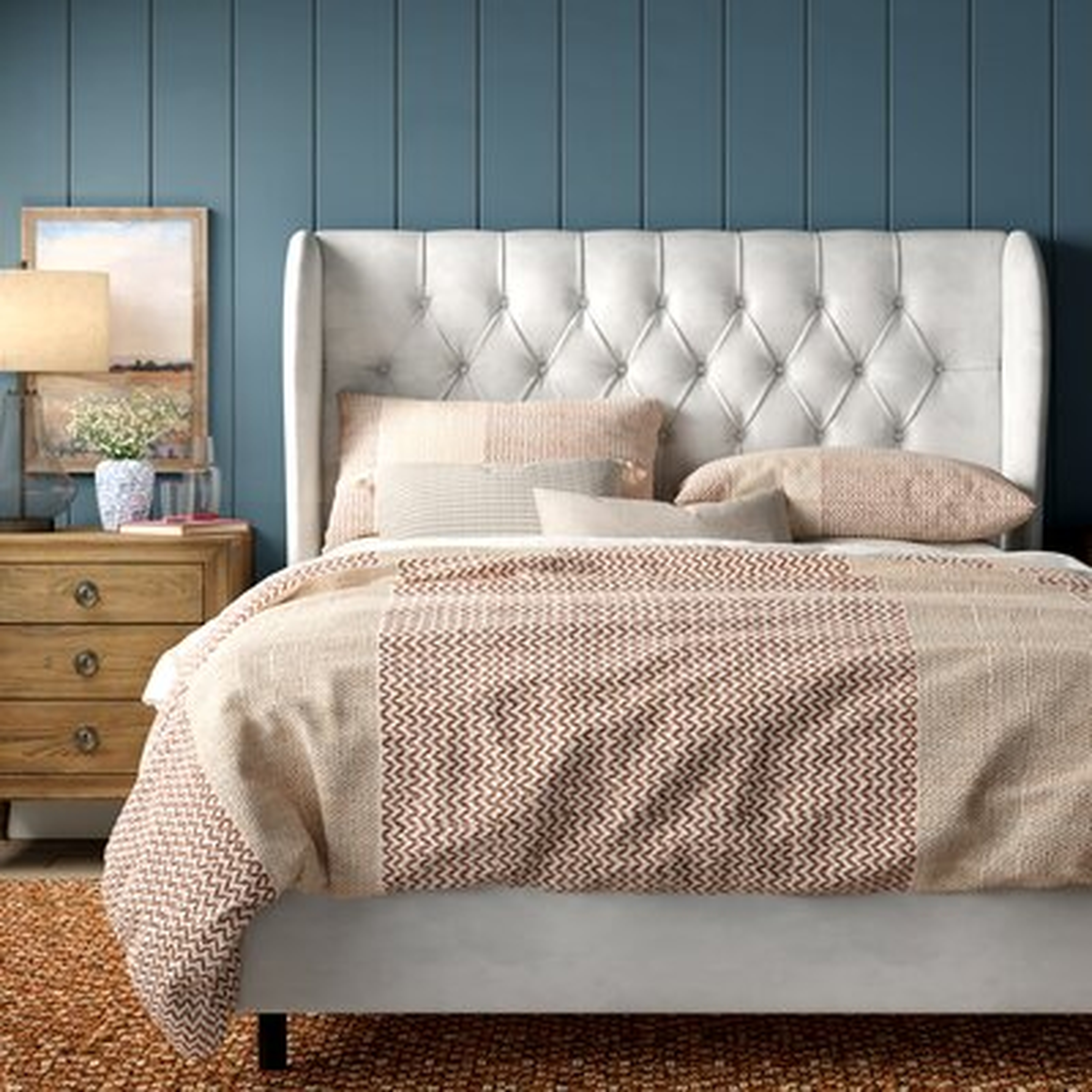 Knaresborough Tufted Upholstered Low Profile Standard Bed - Birch Lane