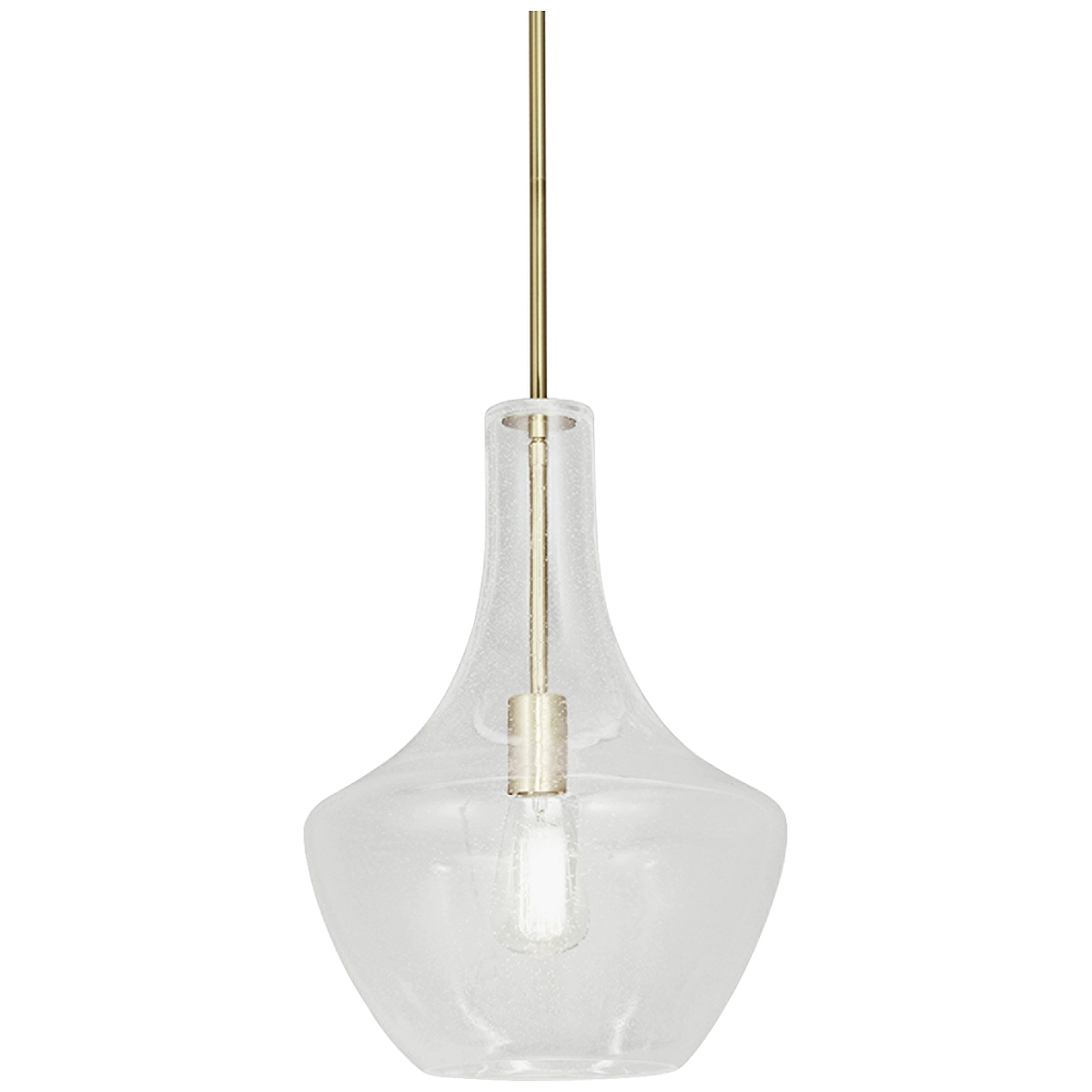 Fusion Harlow 14" Wide Brushed Brass Pendant Light - Style # 85V10 - Lamps Plus