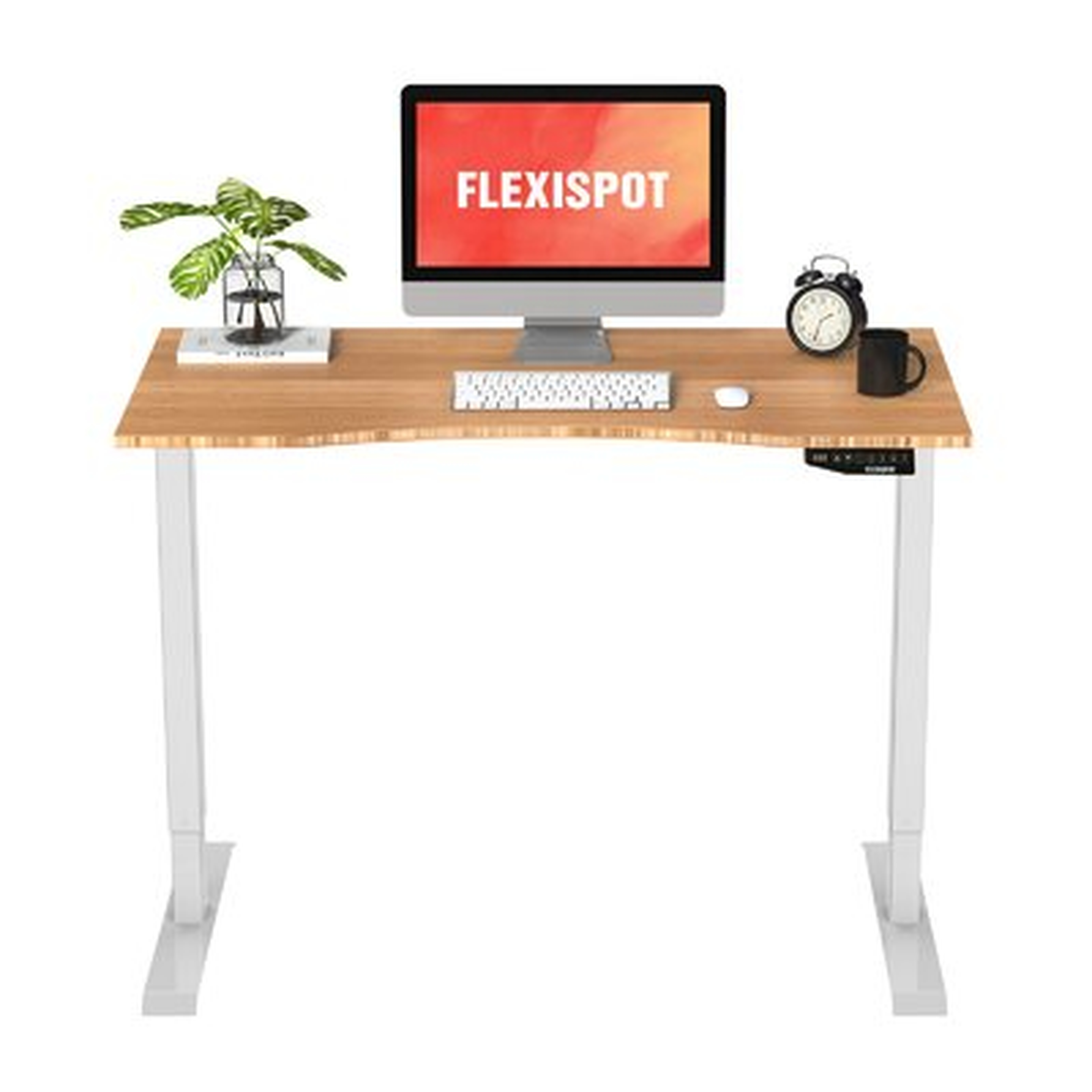Flexispot Electric Height Adjustable Standing Desk Bamboo Desktop - Wayfair