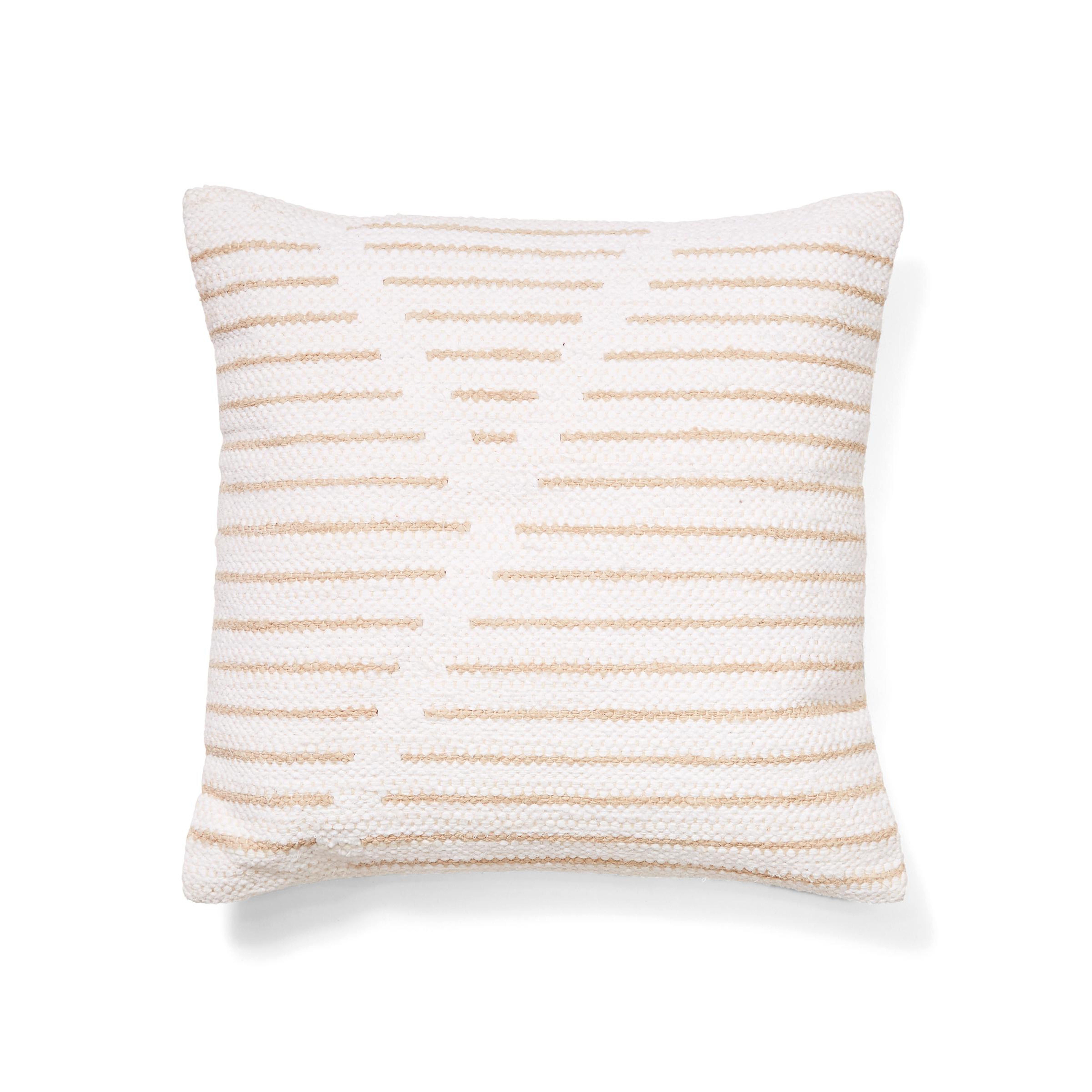 Woven Array Pillow Cover in White - Burrow
