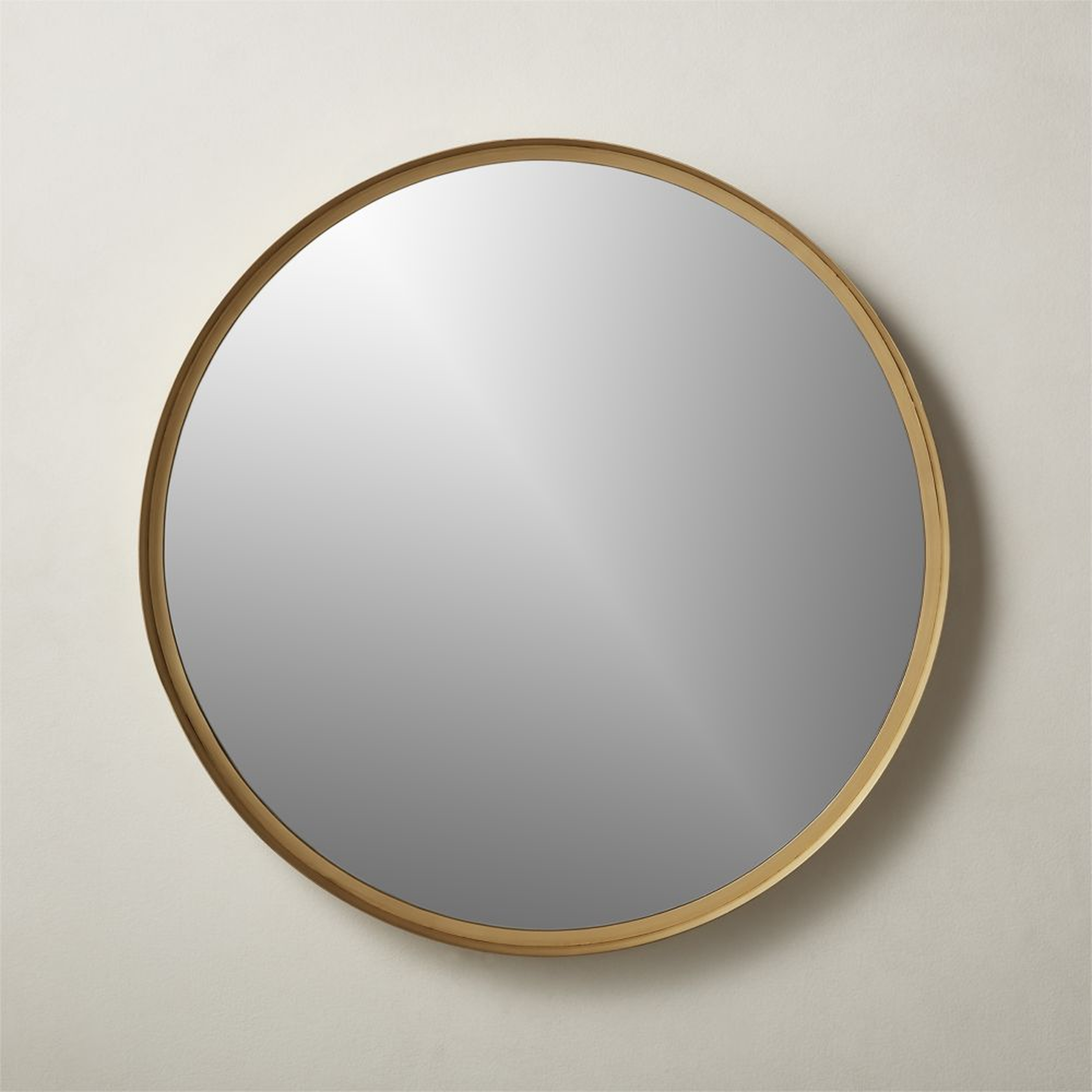 Croft Round Brass Mirror 36" - CB2