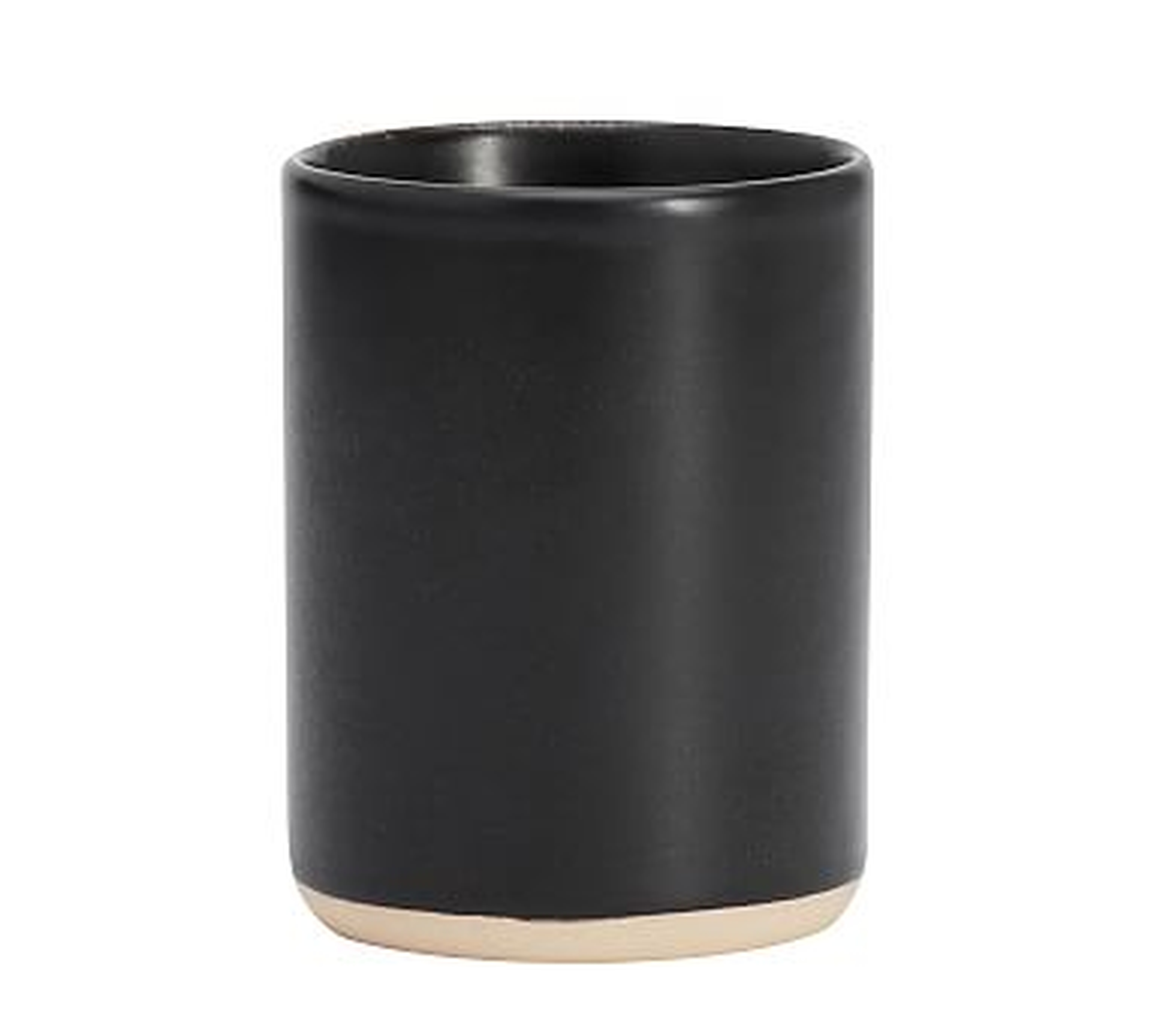 Mason Ceramic Scented Candle, Black Amber, Charcoal, Small - Pottery Barn