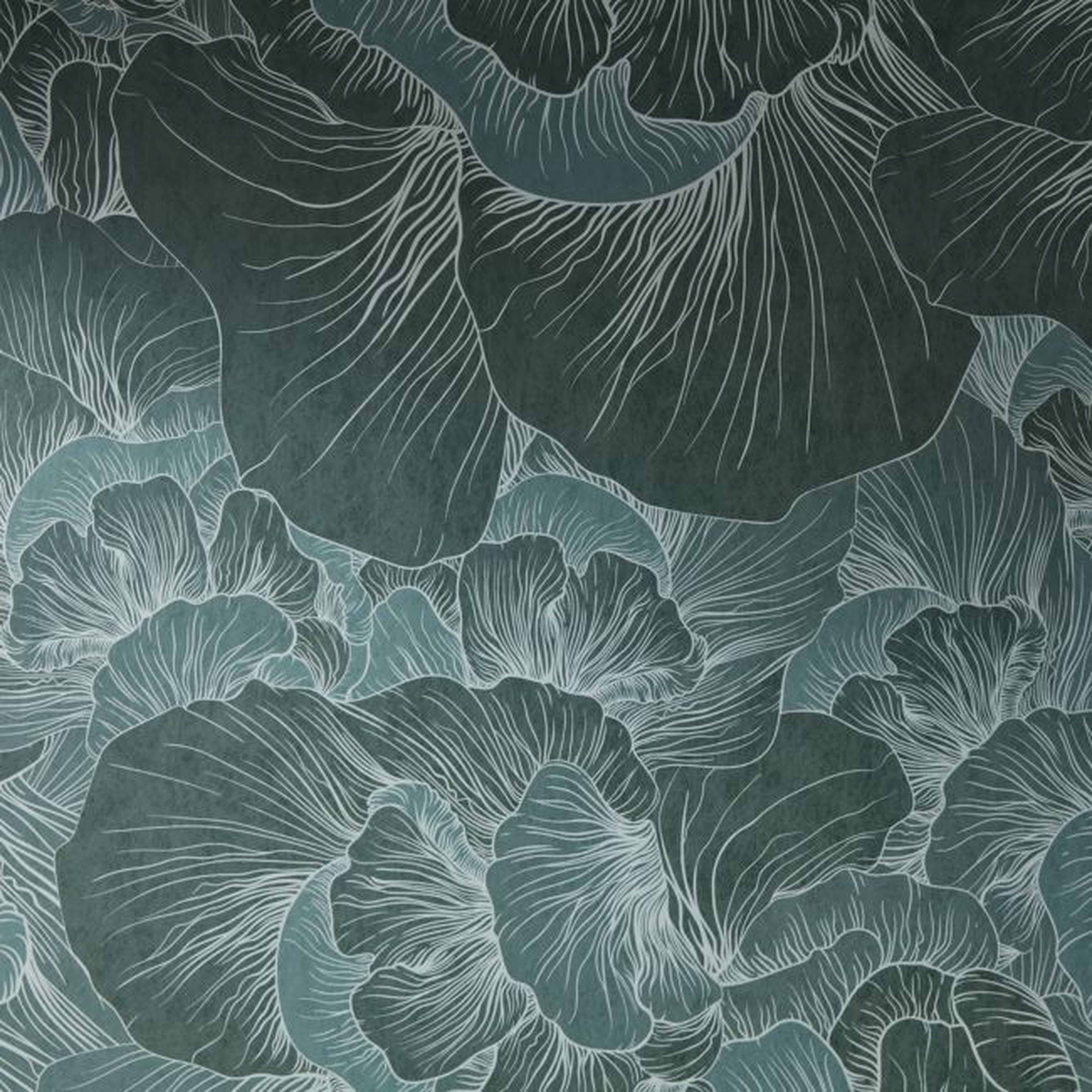 Venation Green Floral Wallpaper - CB2