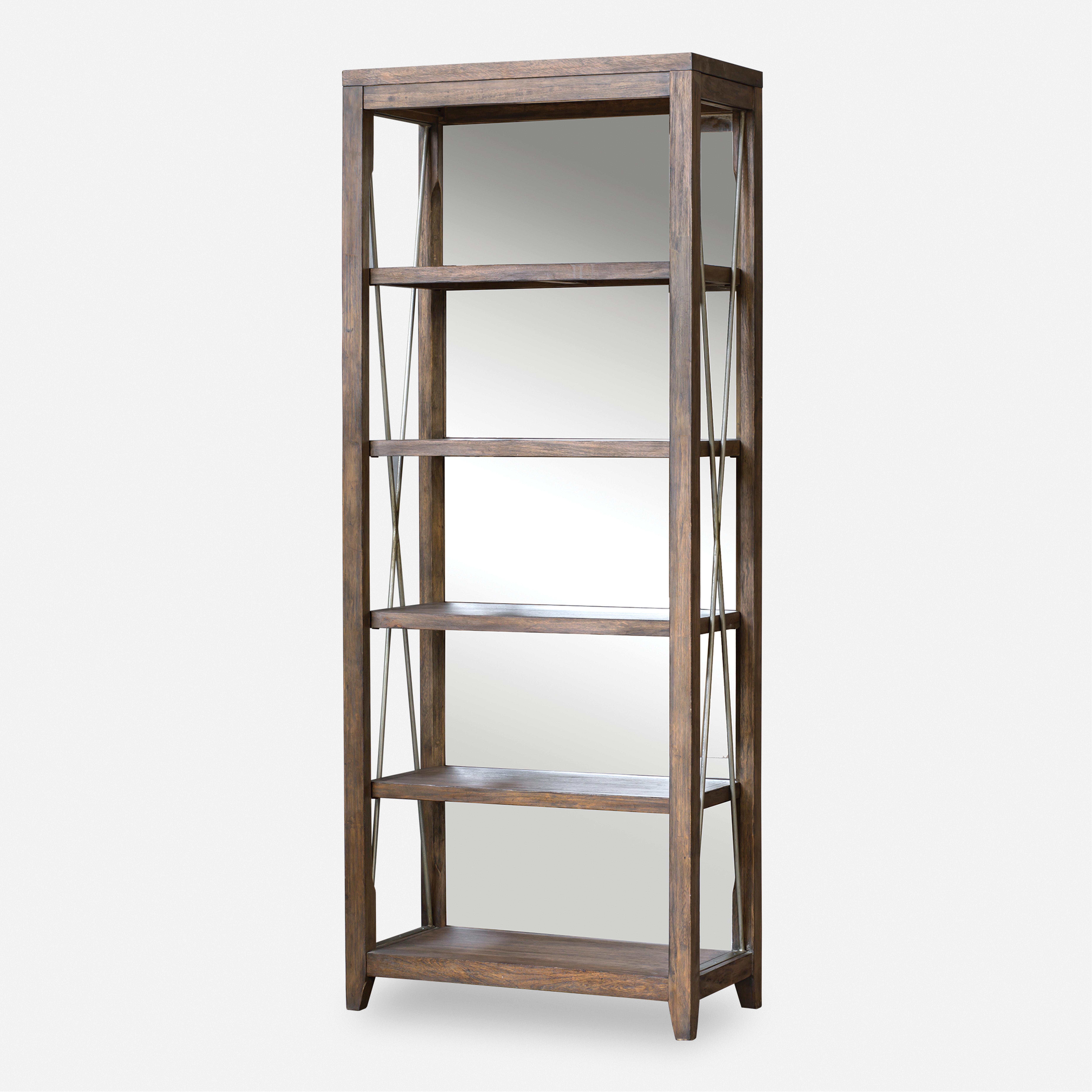 Delancey Weathered Oak Etagere - Uttermost