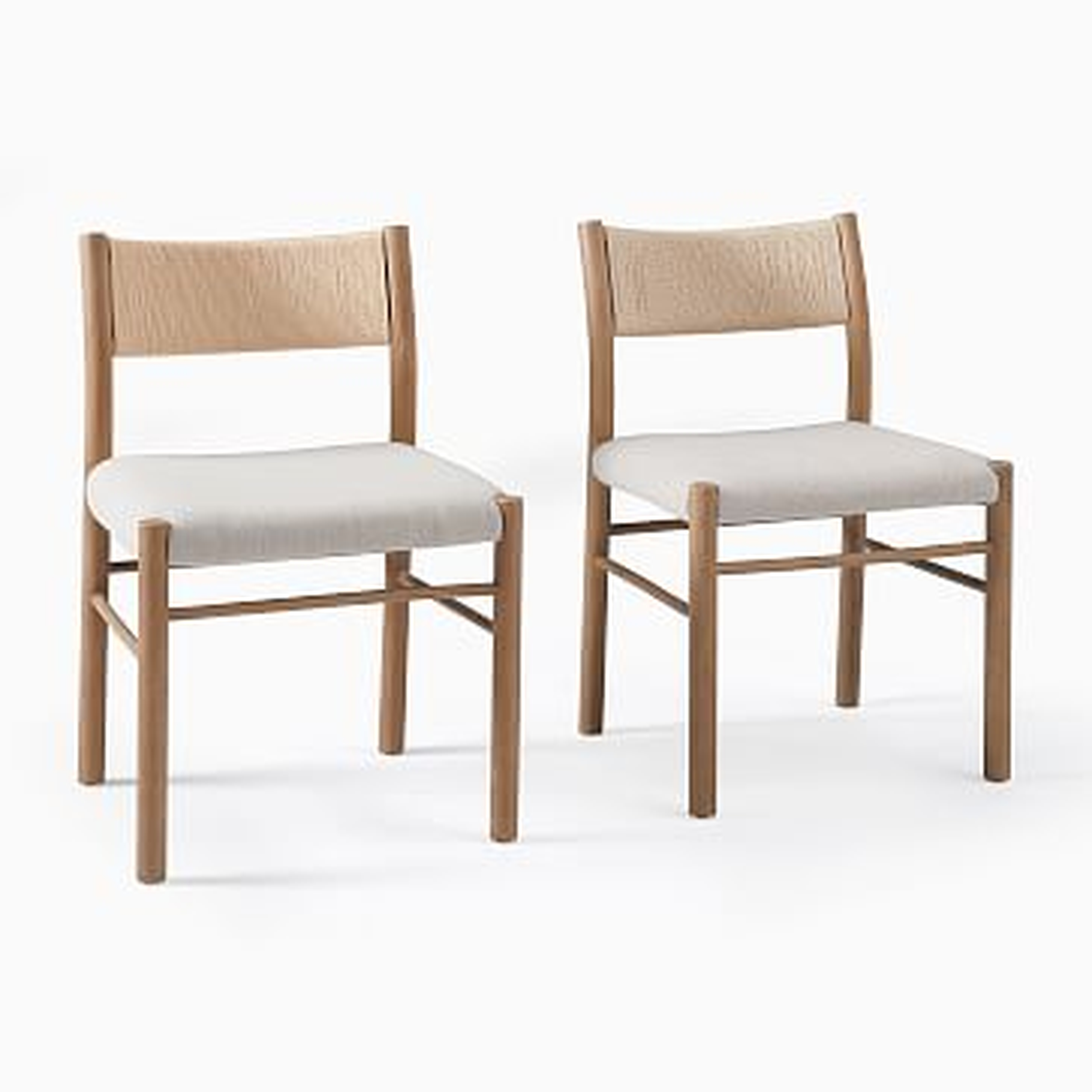Pierre Woven Side Chair, Set of 2, Dune - West Elm
