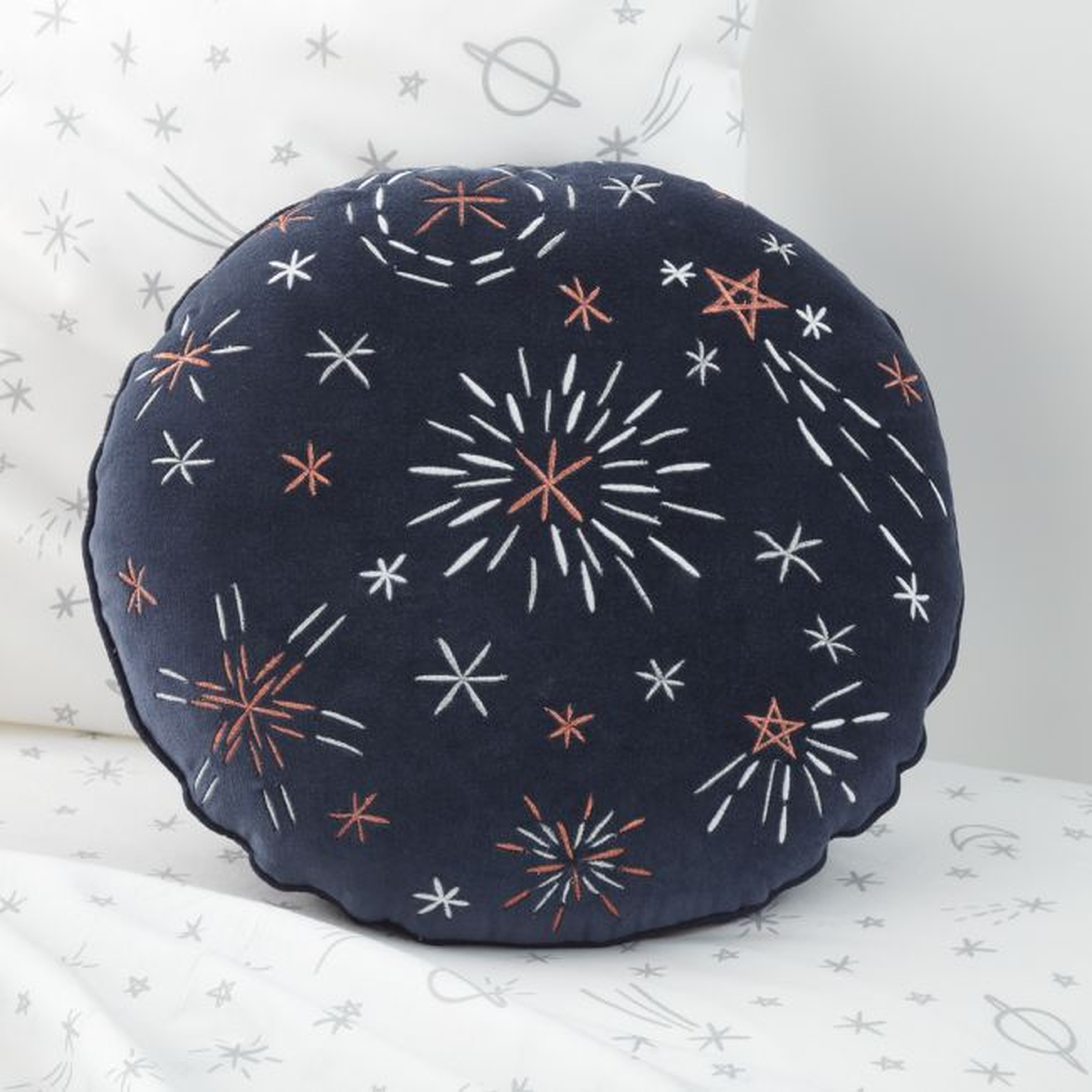 Night Sky Round Pillow - Crate and Barrel