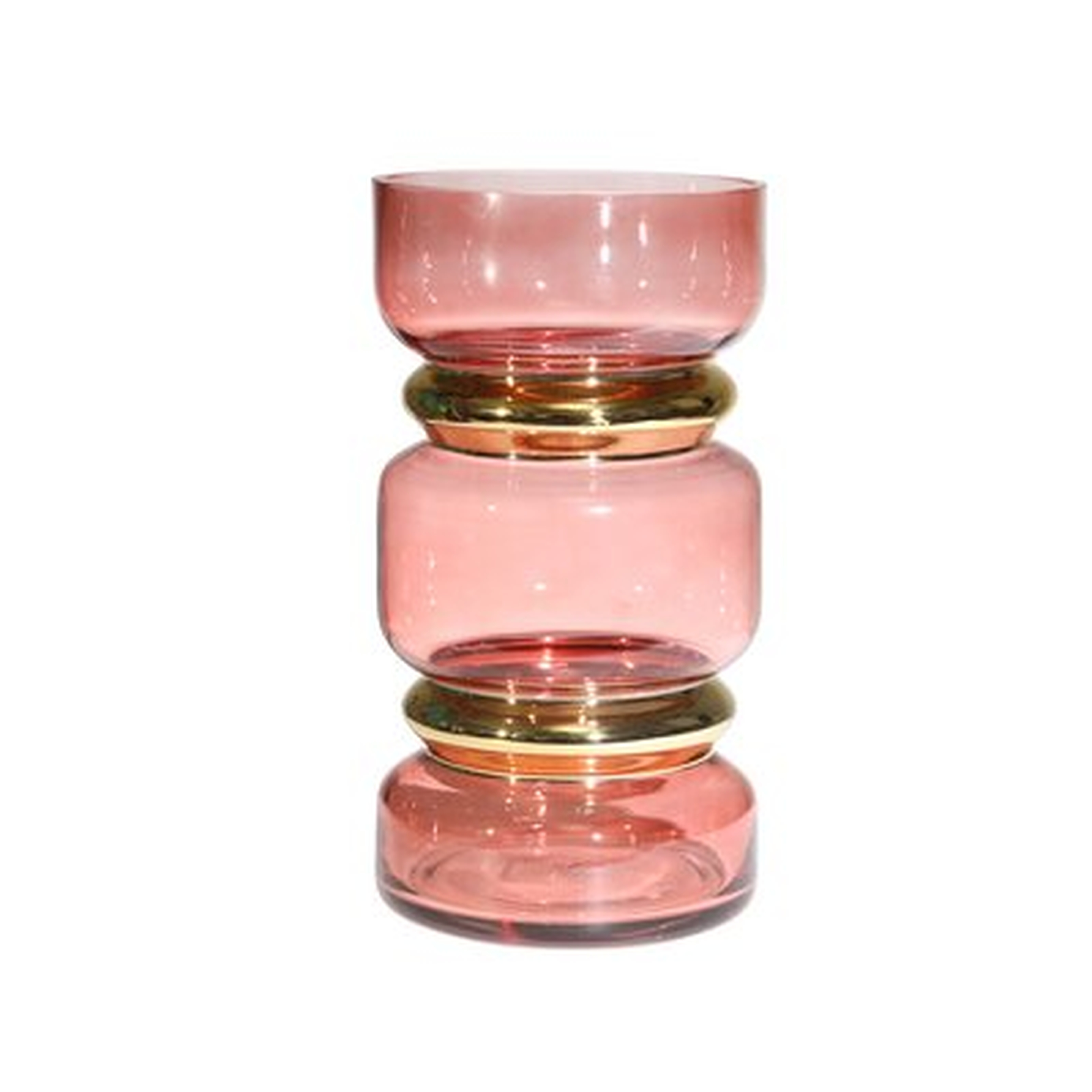 Hegarty Pink Indoor / Outdoor Glass Table vase - AllModern