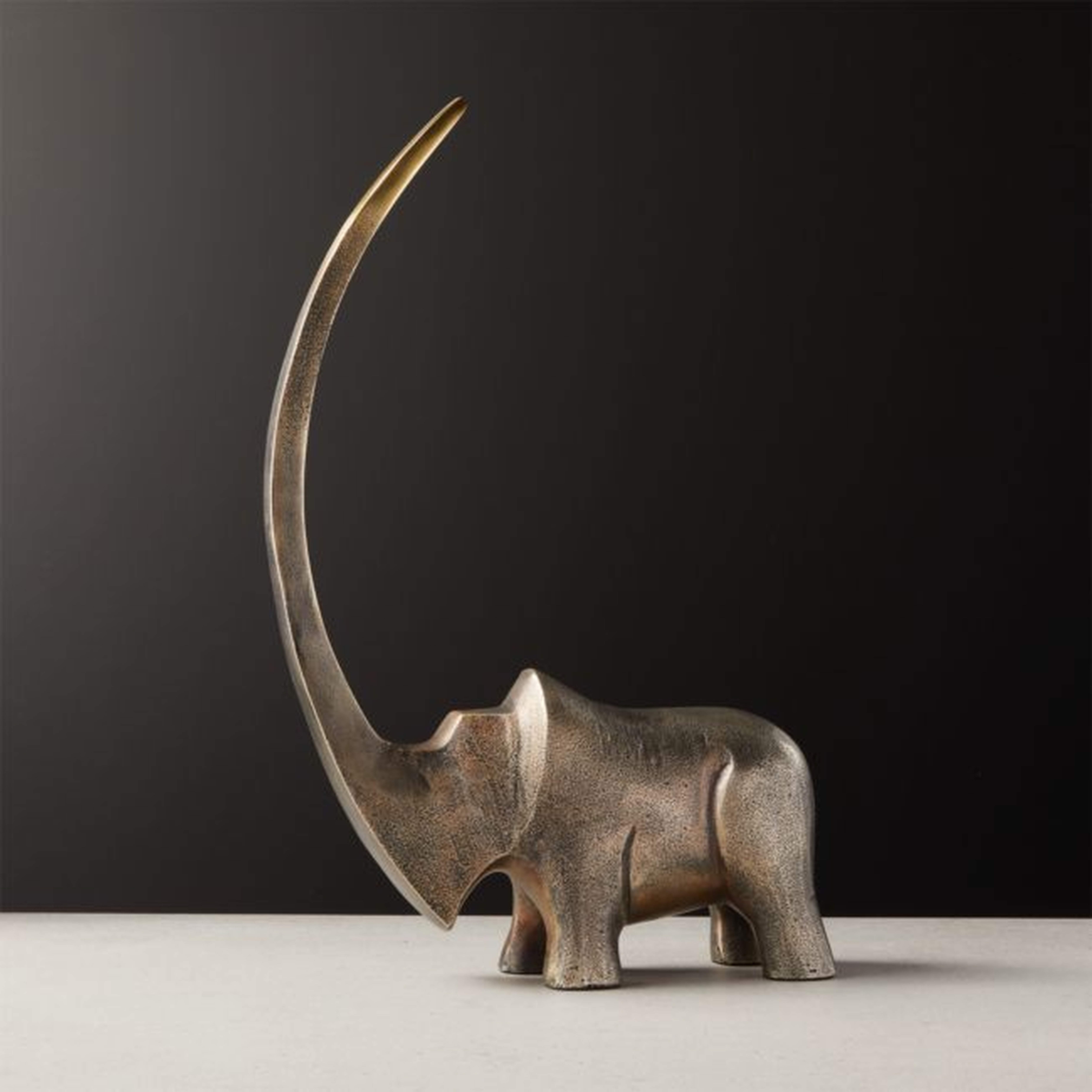 Pierce the Rhino Sculpture - CB2