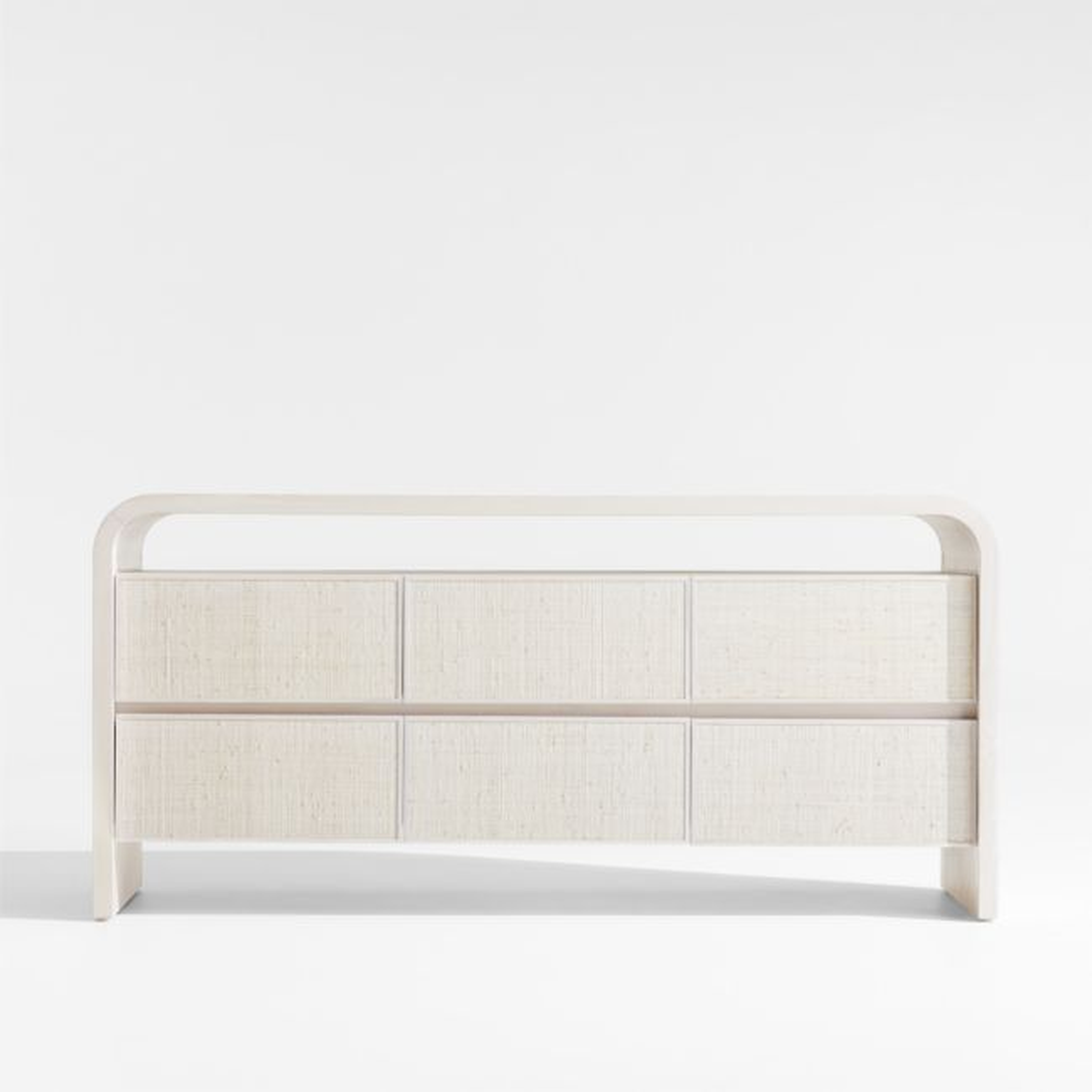 Rica Grasscloth 6-Drawer Dresser by Leanne Ford - Crate and Barrel
