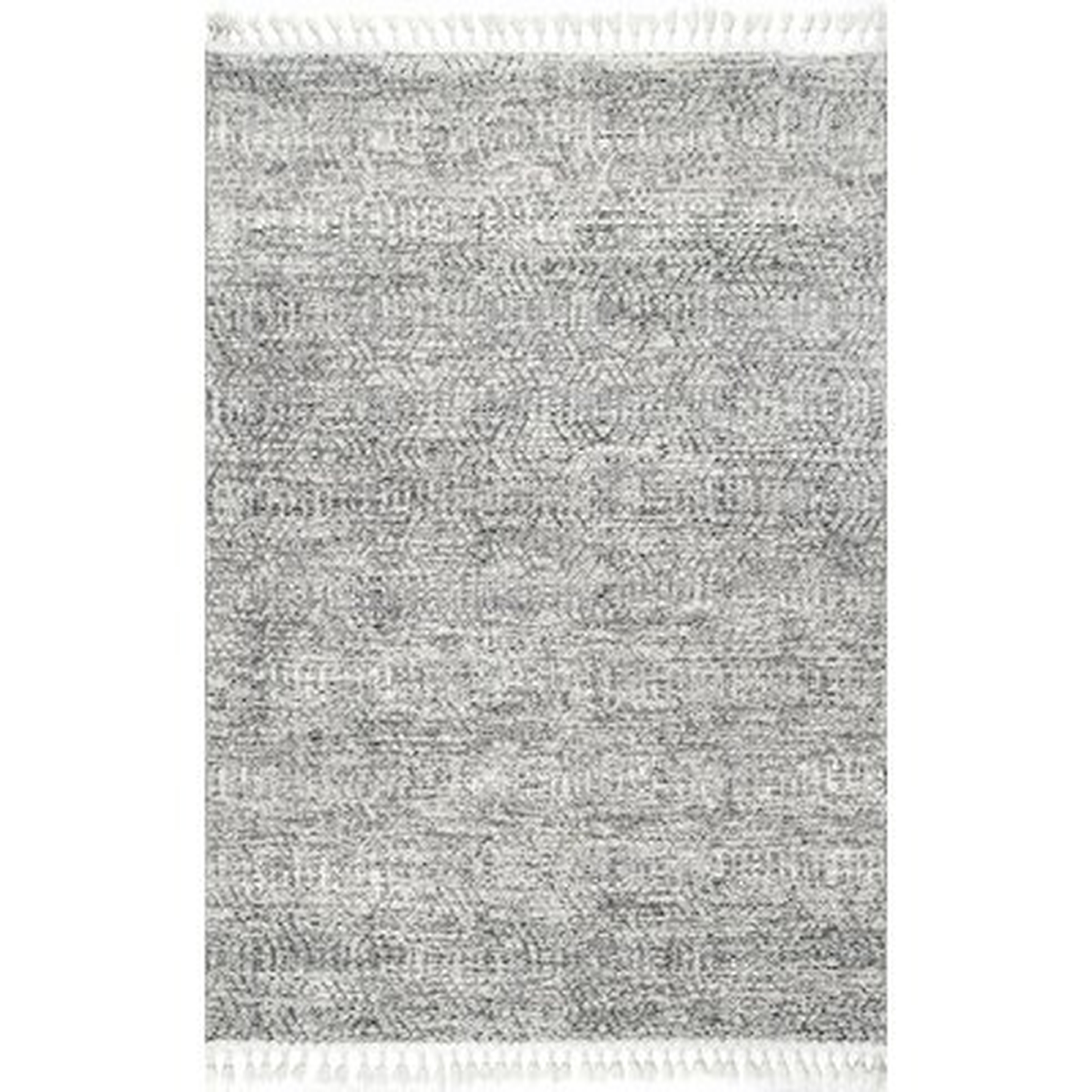 Miah Abstract Gray/White Area Rug - Wayfair