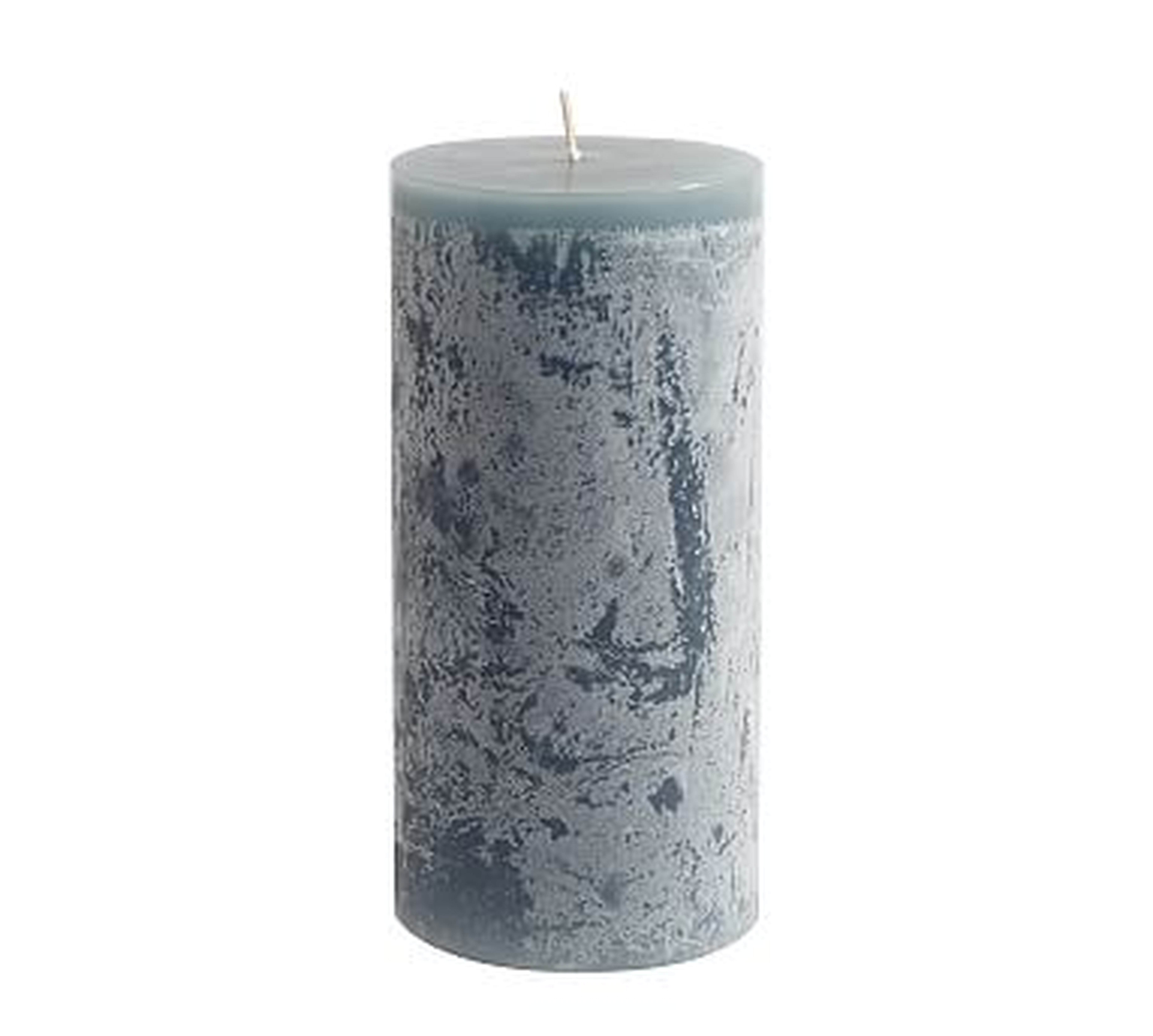 Scented Timber Pillar Candles, Flint Blue, Blackberry Yuzu, 3" x 6" - Pottery Barn