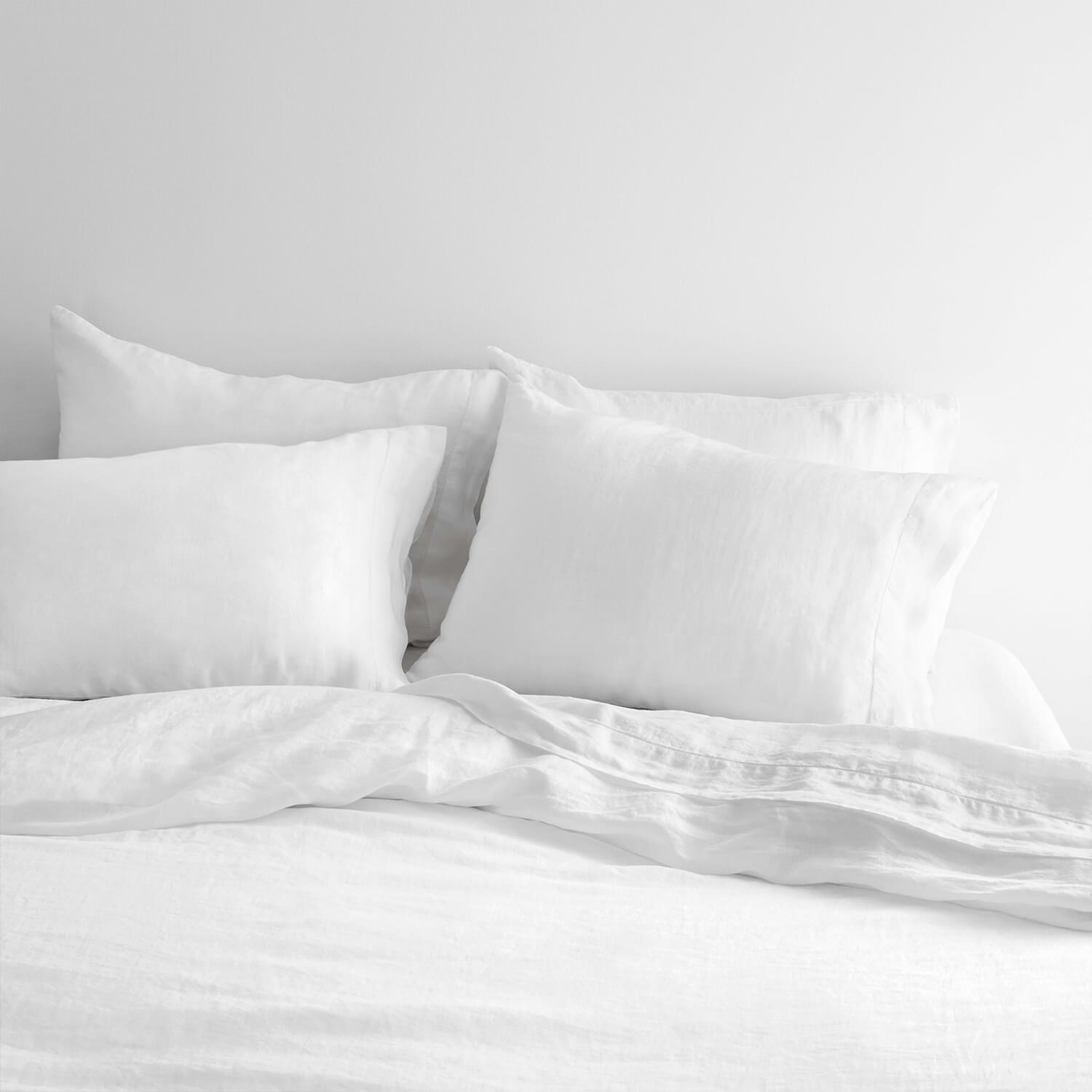 Stonewashed Linen Bed Bundle - White - King By The Citizenry - The Citizenry
