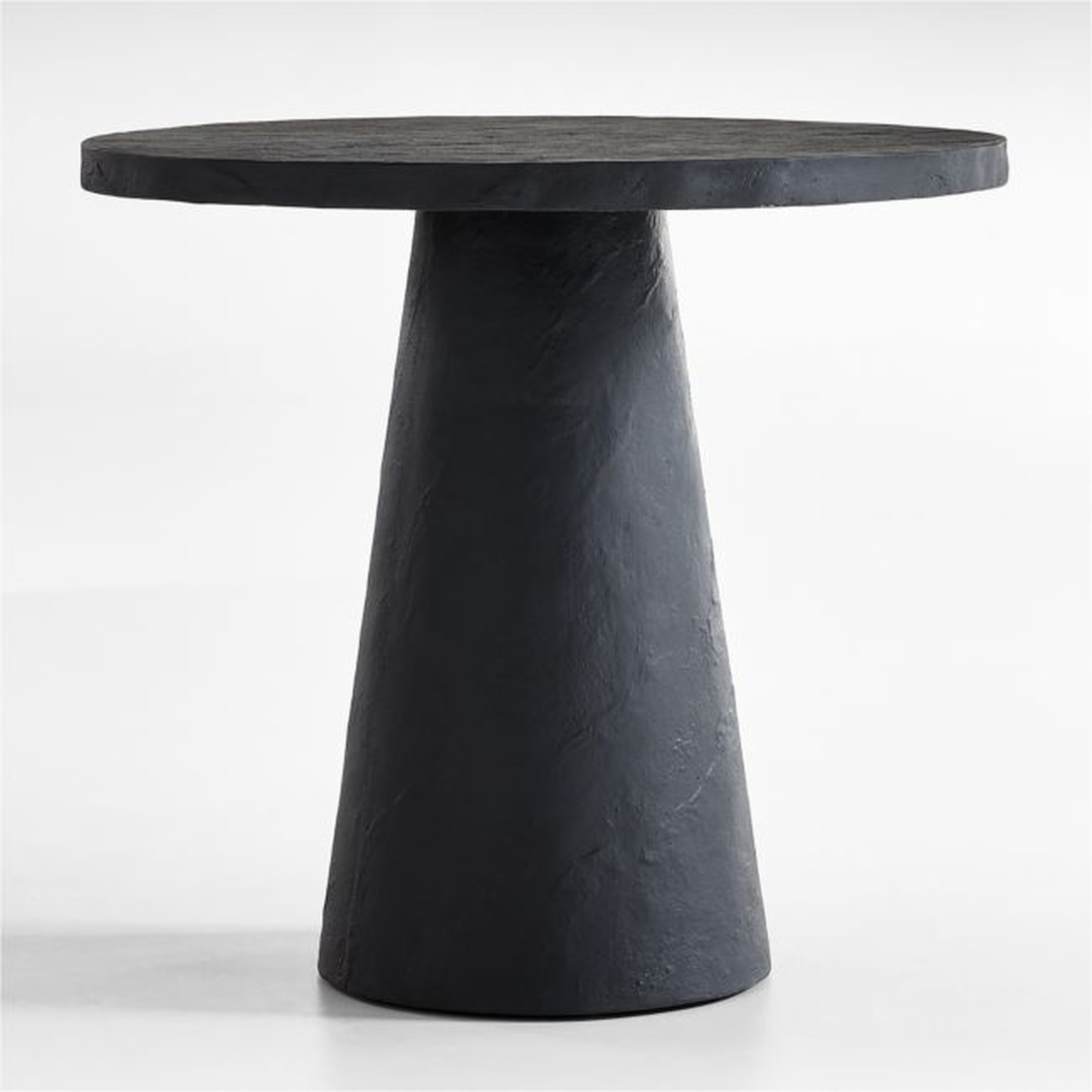 Willy Charcoal Pedestal Bistro Table by Leanne Ford - Crate and Barrel