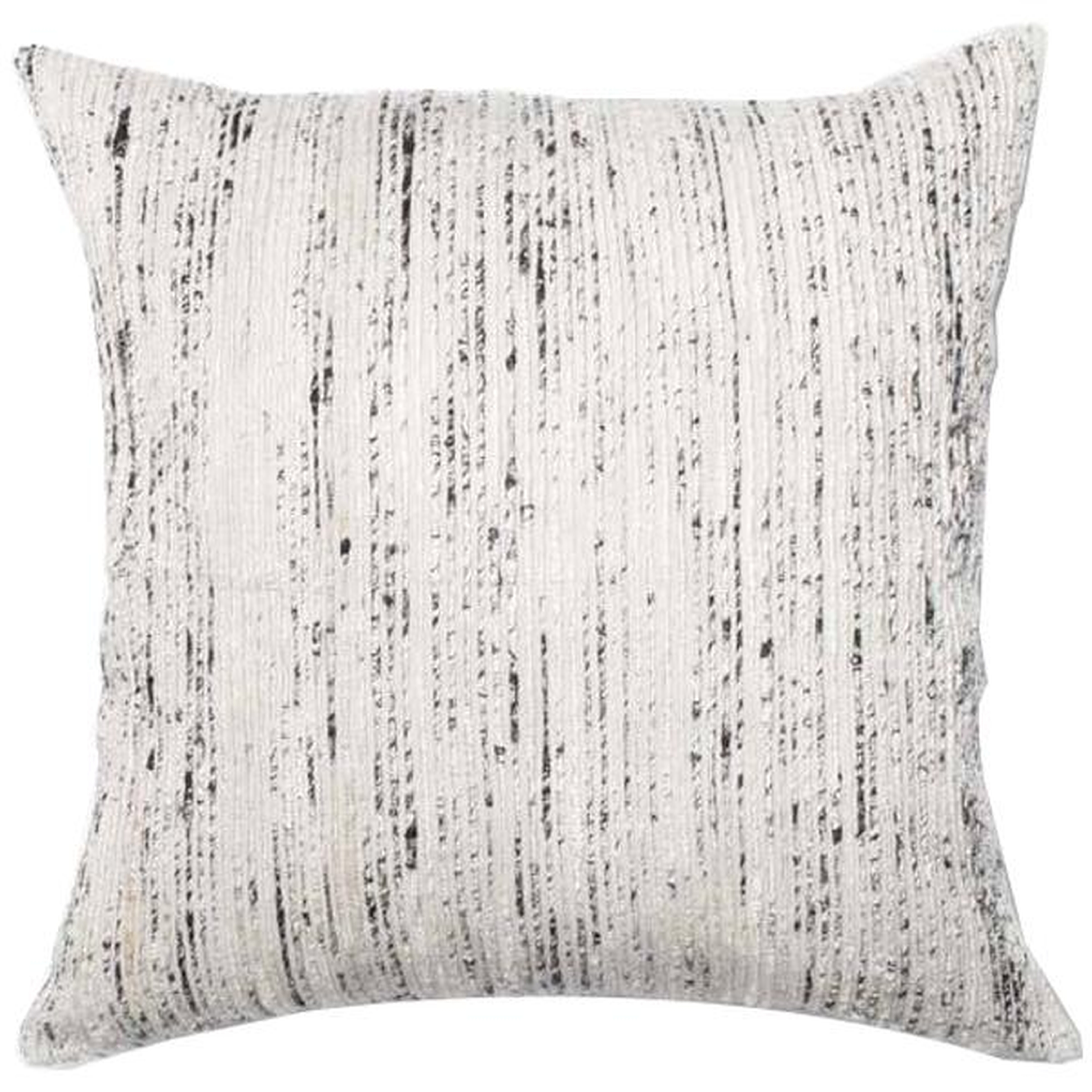 Woven Throw Pillow, 22" x 22", Gray / polyfilled - Loloi Rugs