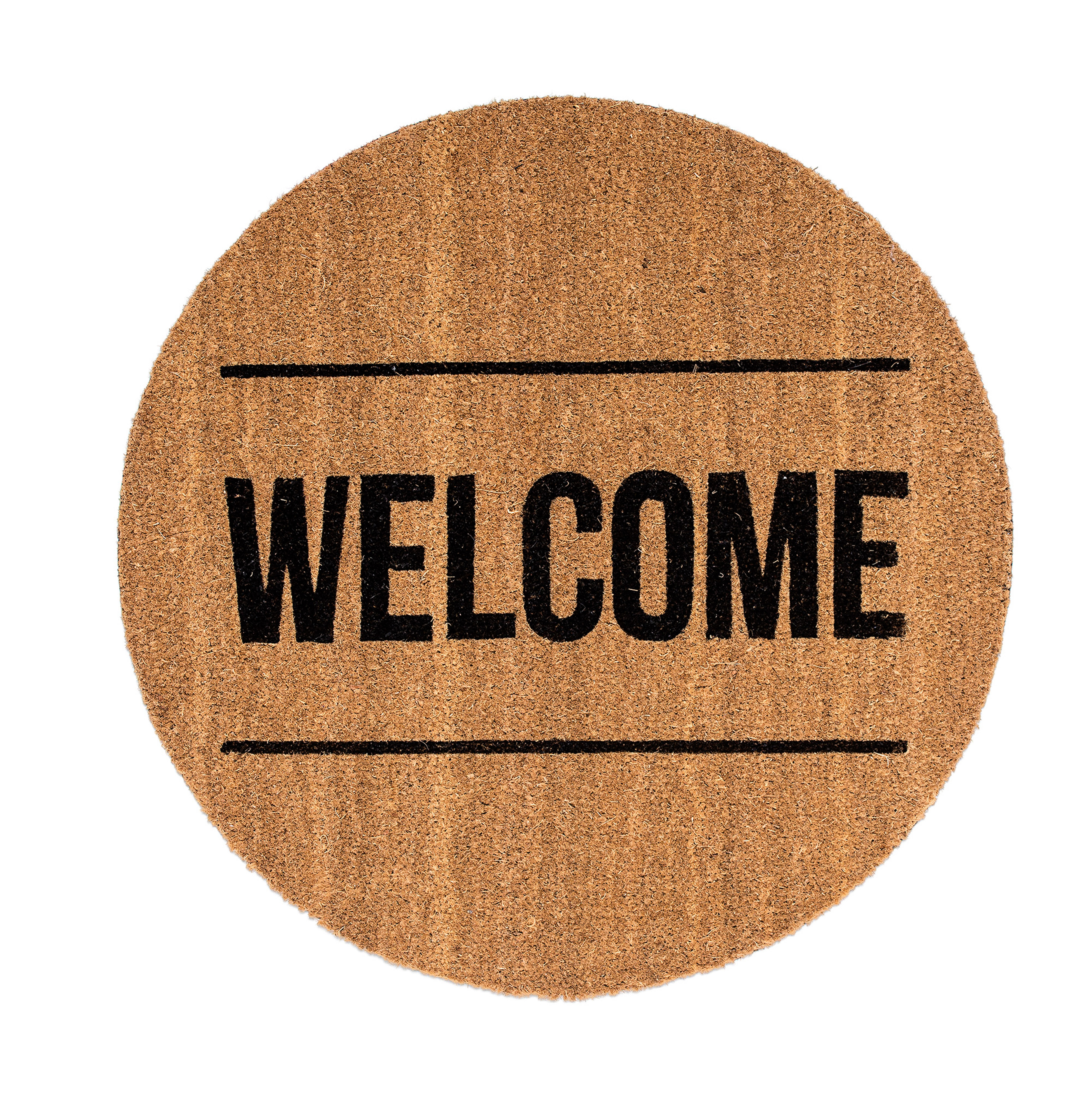 Round Coir "Welcome" Doormat - Bloomingville