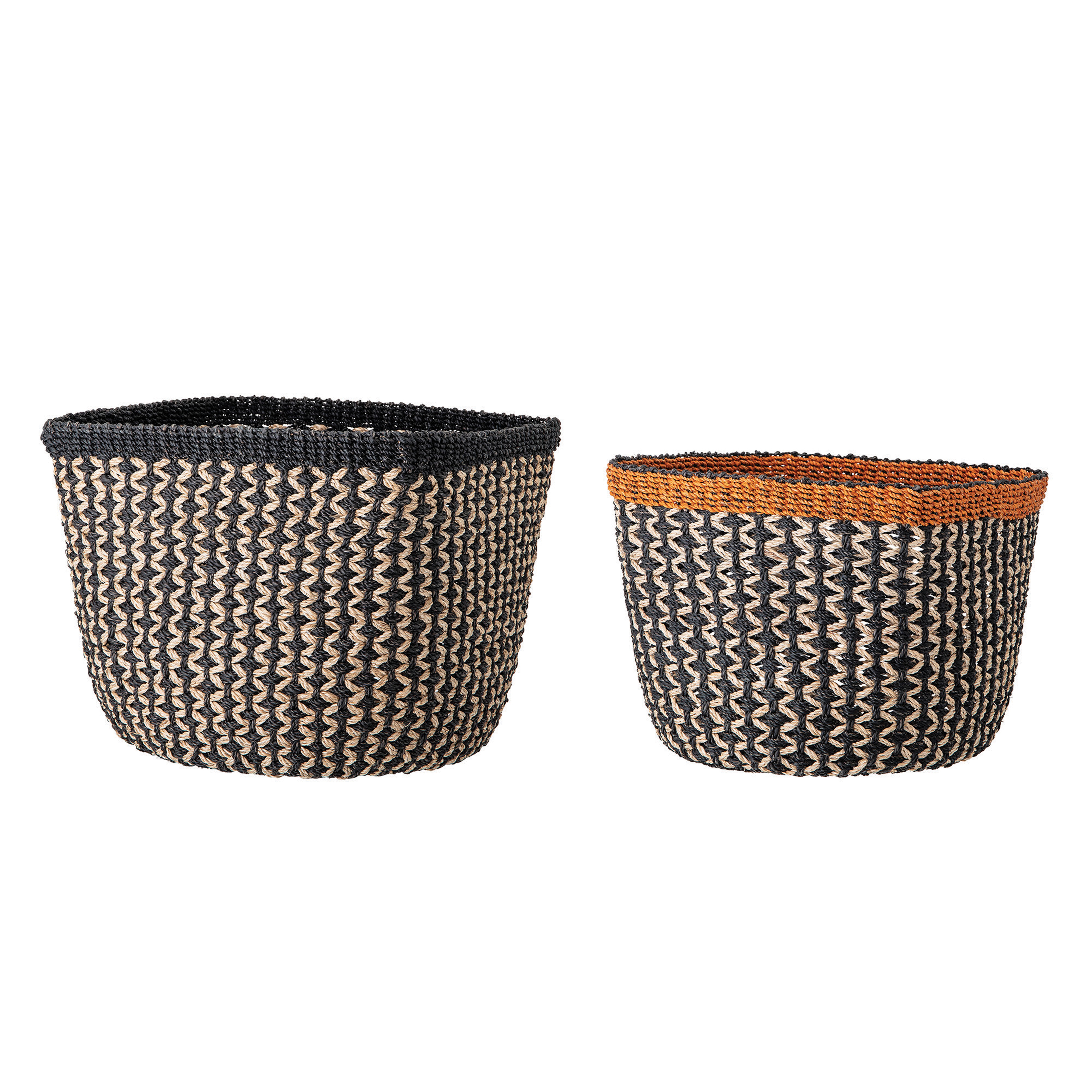 14" & 16" Handwoven Abaca Baskets (Set of 2 Sizes/Colors) - Moss & Wilder