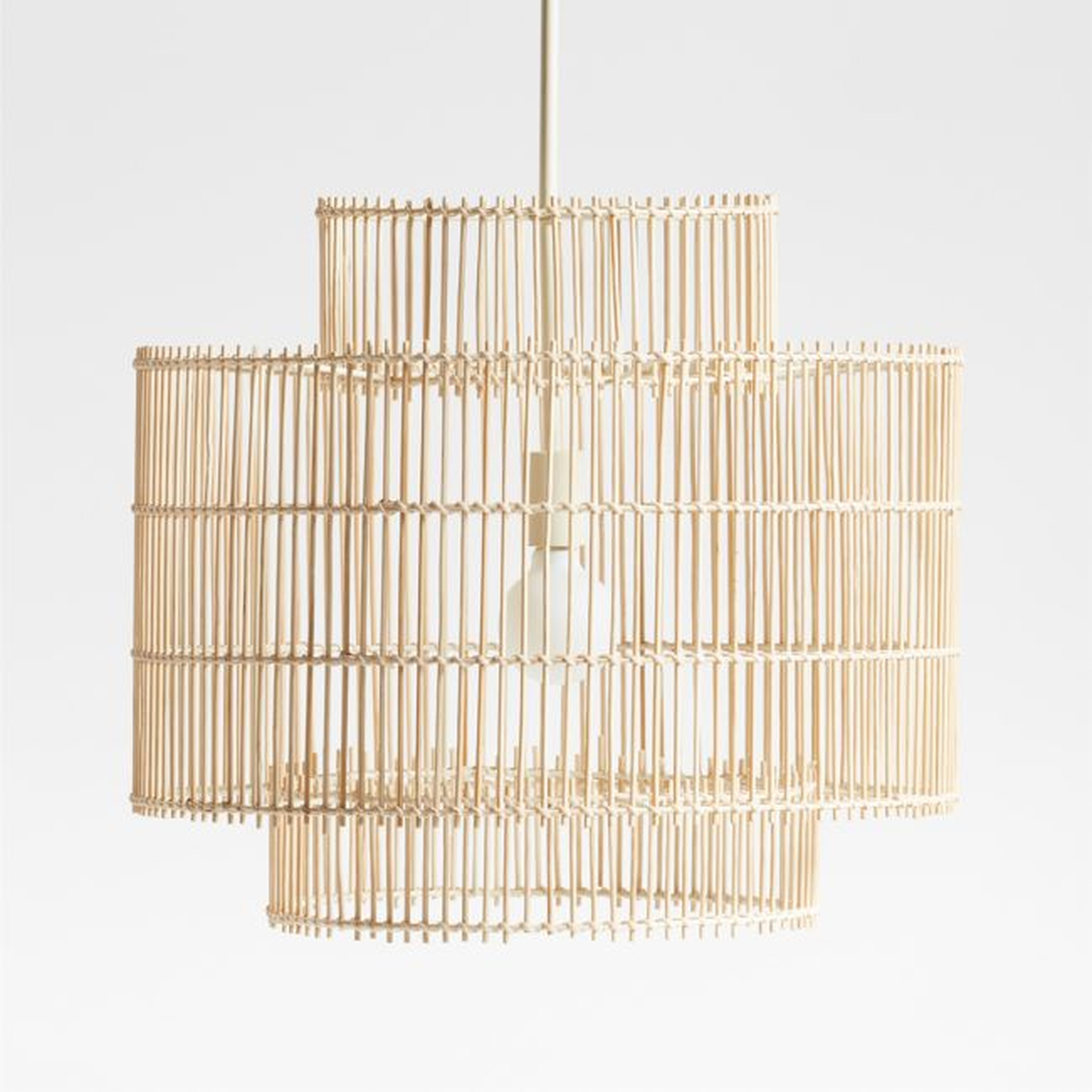 Noon Small Natural Wicker Pendant Light by Leanne Ford - Crate and Barrel