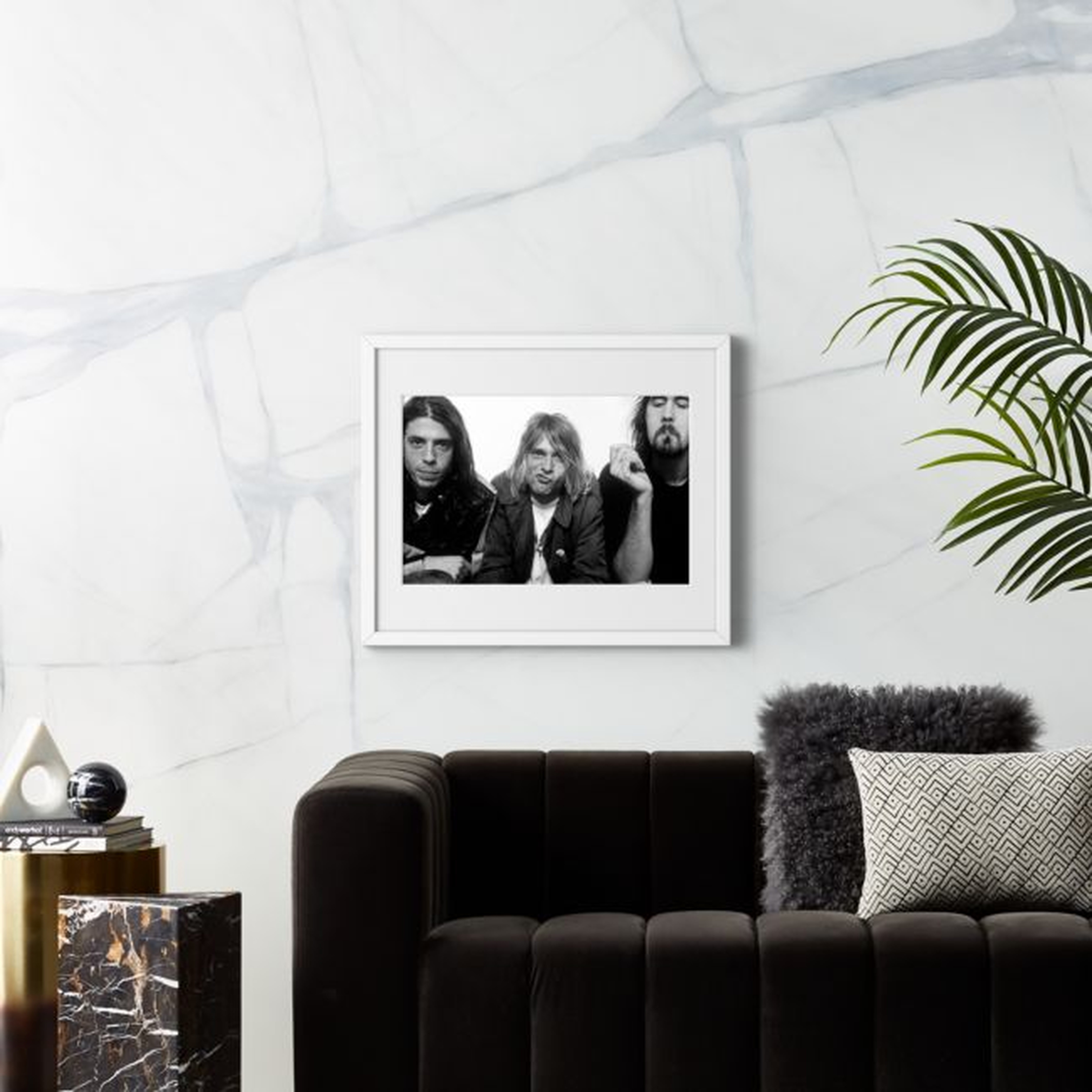 Nirvana In London, 1991 with White Frame 25.5"x21.5" - CB2