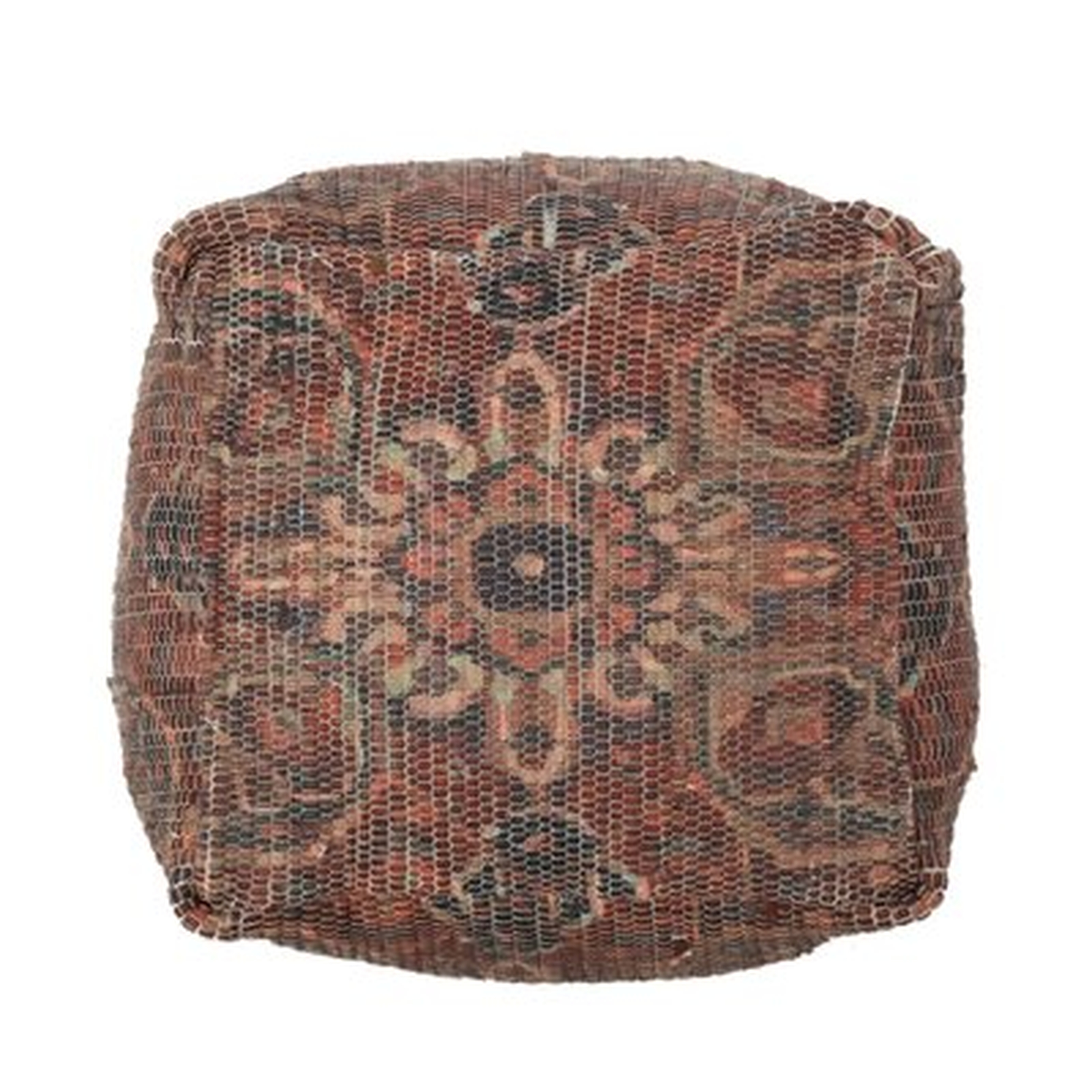 16" Wide Square Abstract Pouf Ottoman - Wayfair