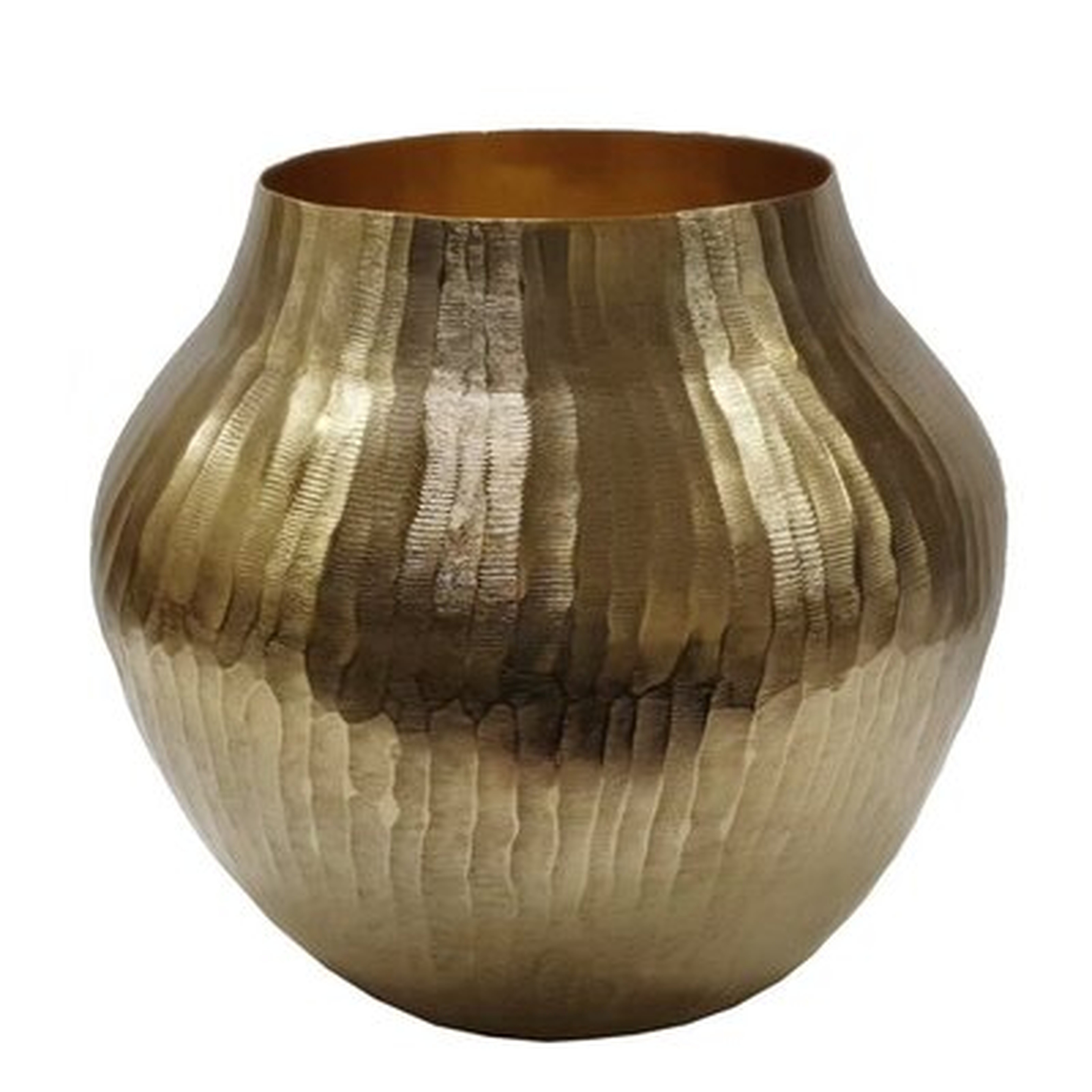 Landes Gold Chisel Metal Table Vase - Wayfair