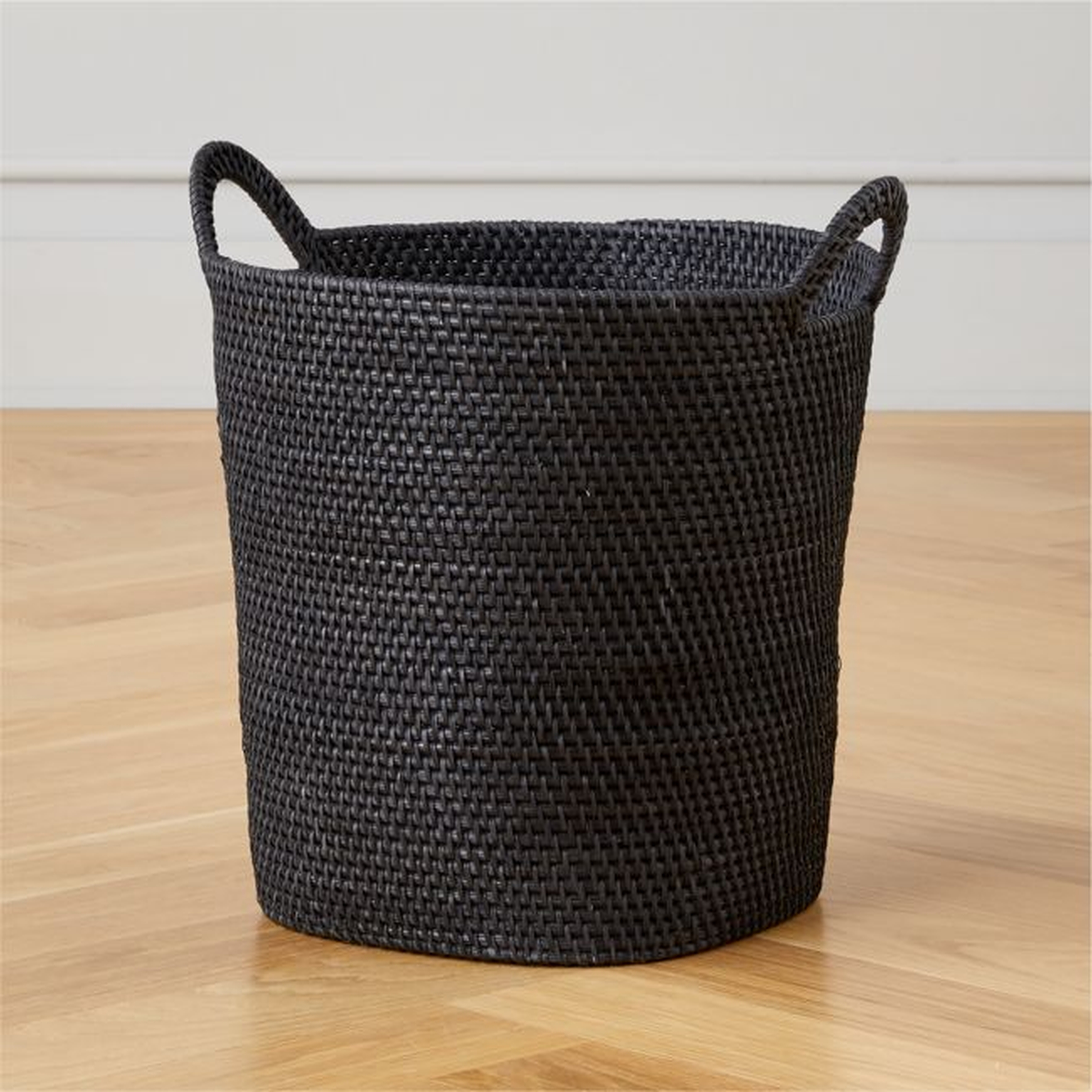 Jazz Basket with Handles, Small, Black - CB2