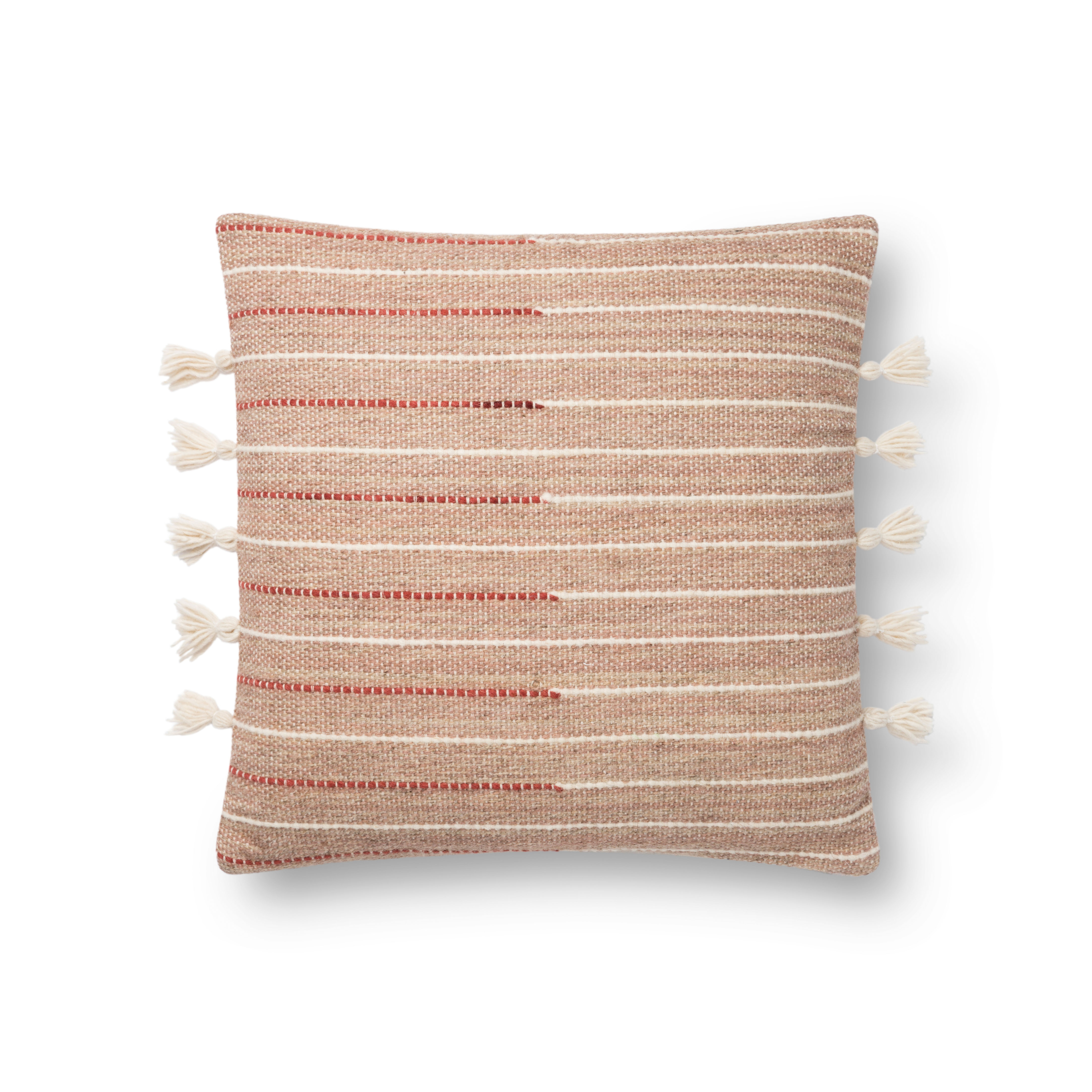 PILLOWS P1122 BLUSH/MULTI 18" x 18" Cover w/Poly - Magnolia Home by Joana Gaines Crafted by Loloi Rugs
