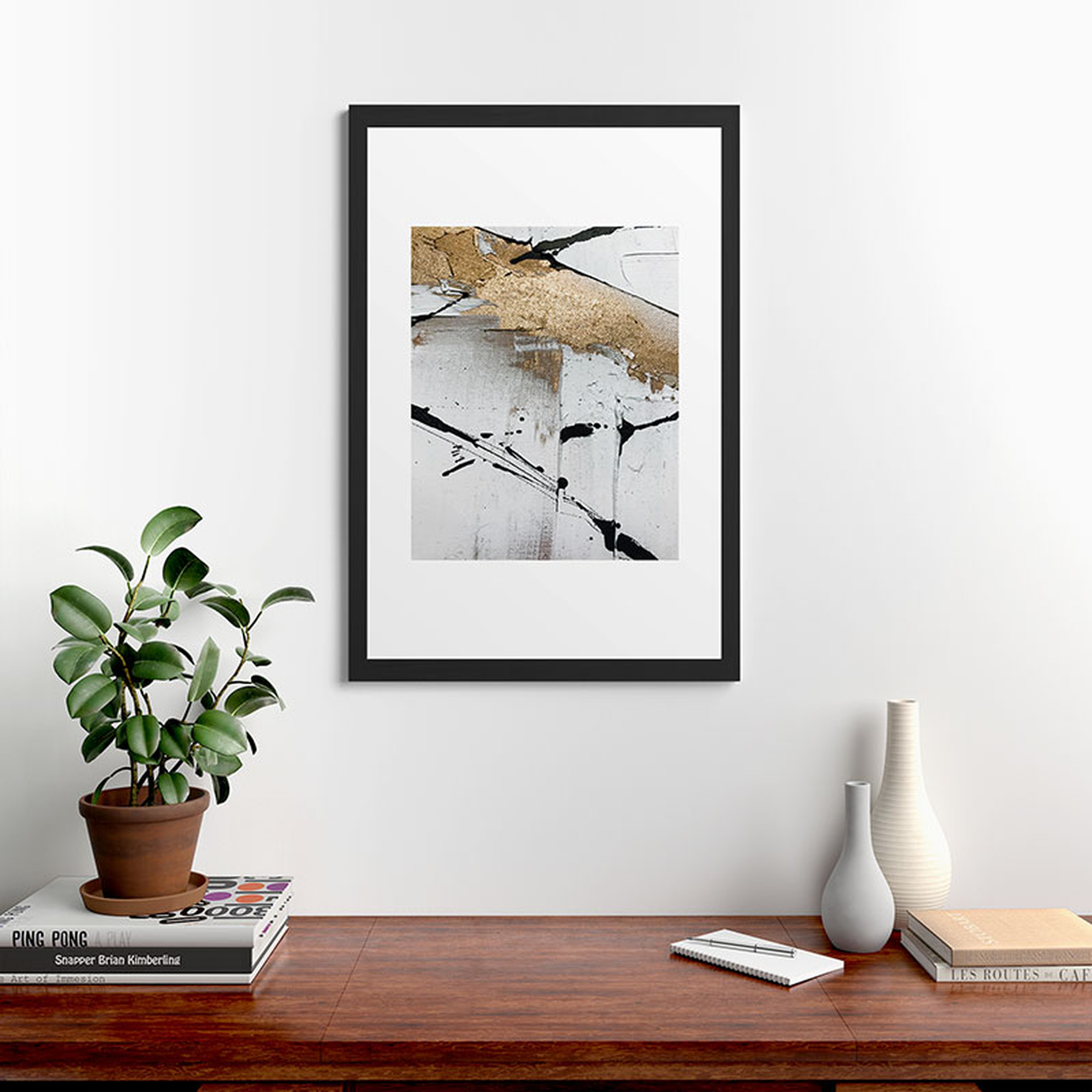 Still by Alyssa Hamilton Art - Framed Art Print Classic Black 24" x 36" - Deny Designs