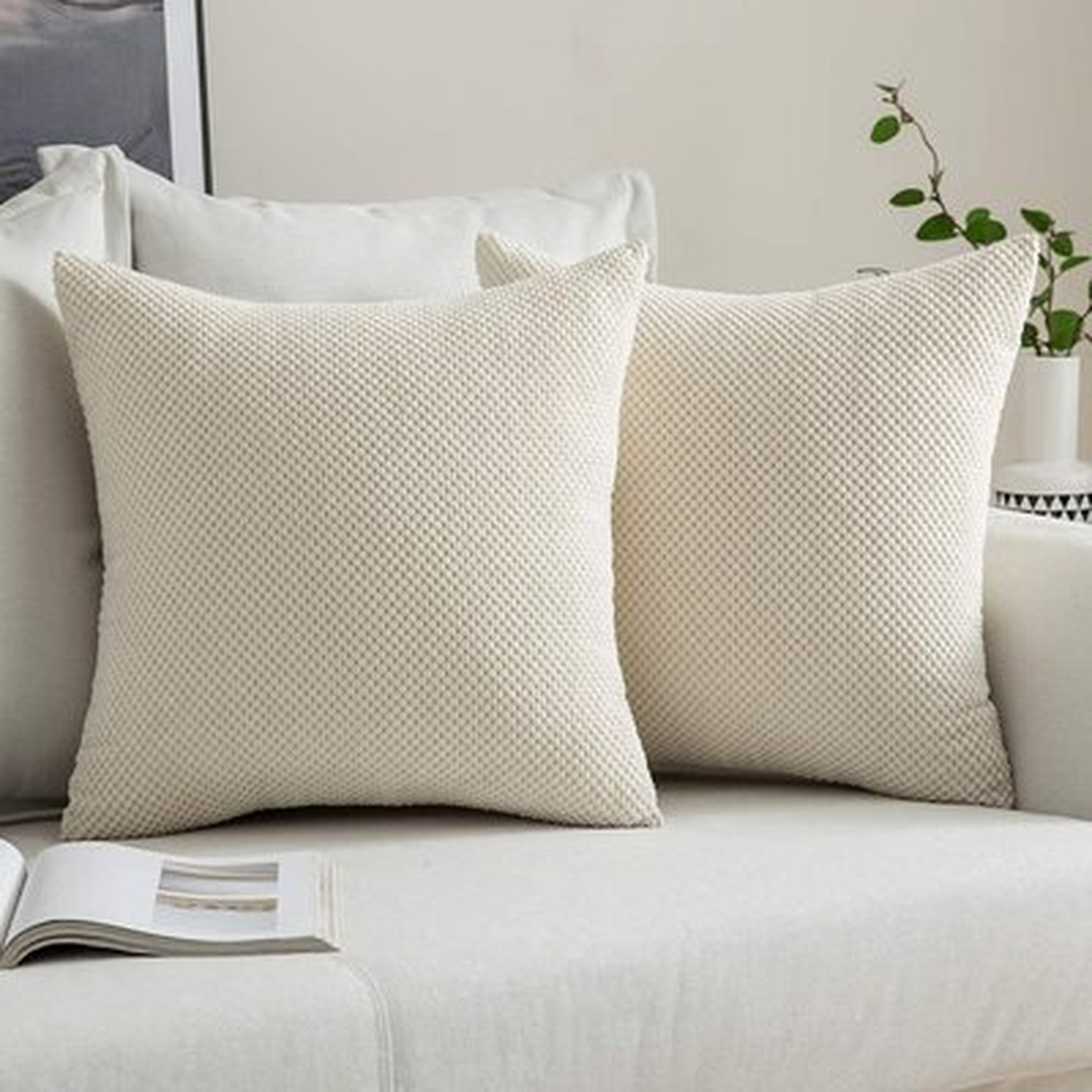 Set Of 2 Square 18 By 18 Throw Pillows With Inserts - Wayfair