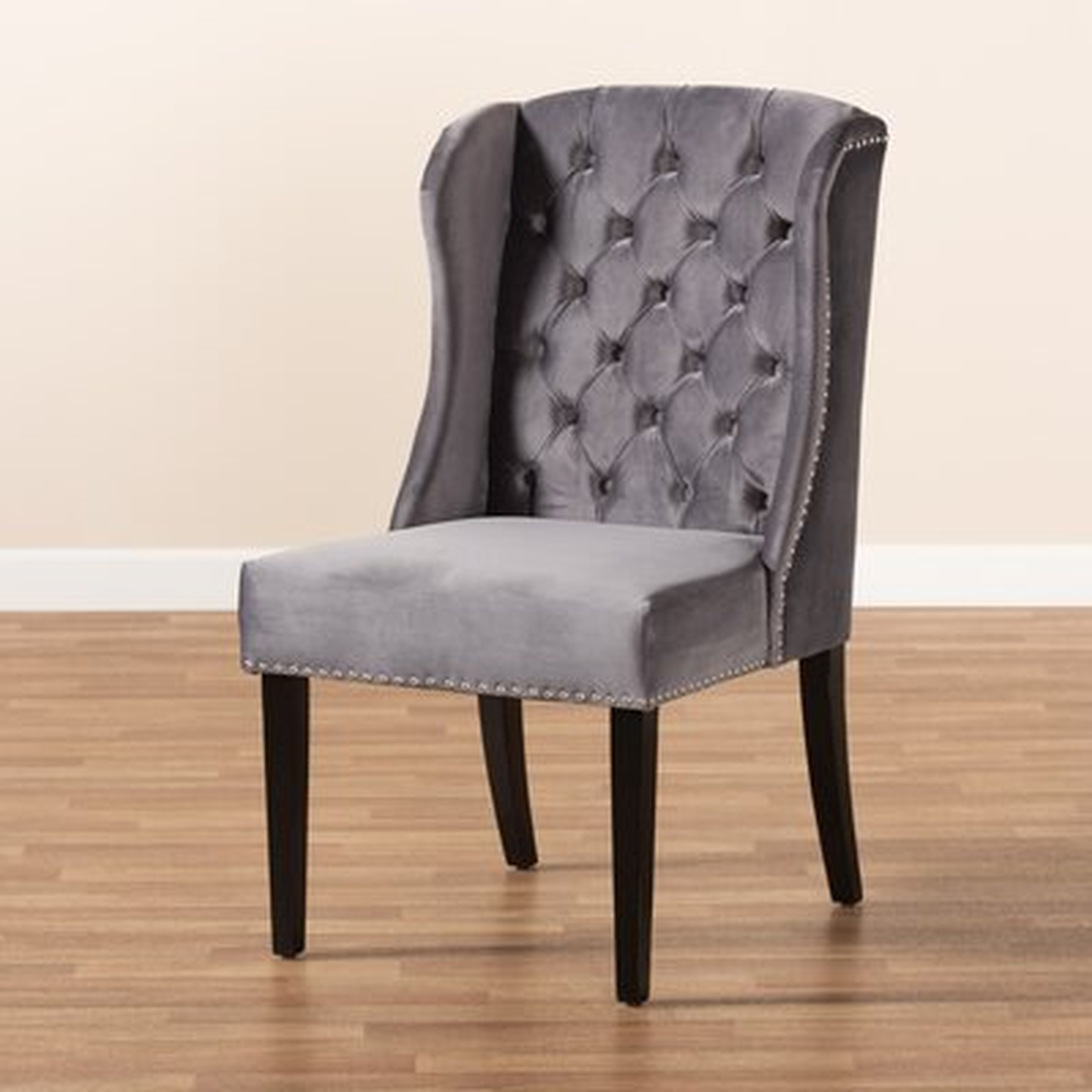 Weatherby Tufted Velvet Upholstered Wingback Side Chair - Wayfair
