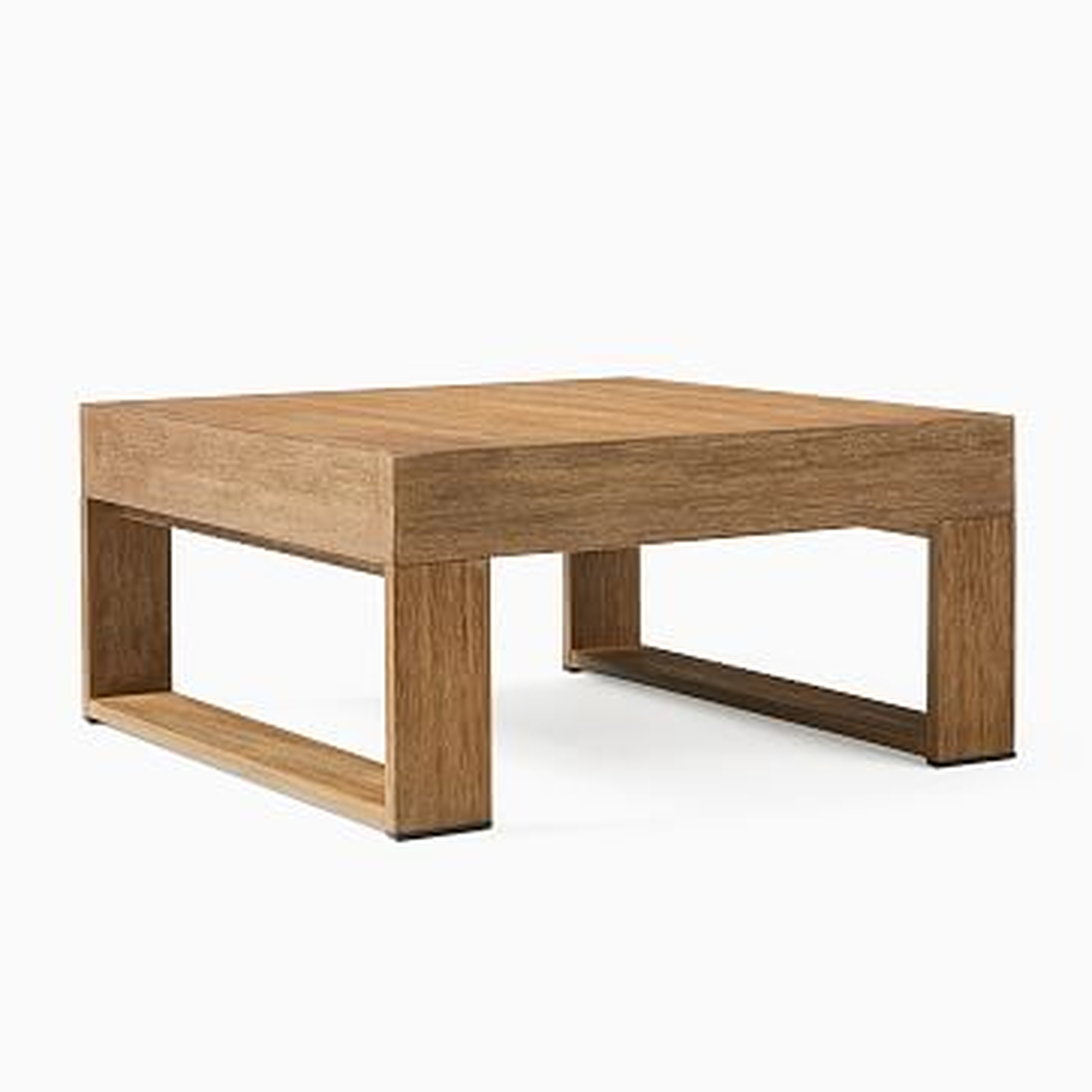 Portside Square Coffee Table, 32", Driftwood - West Elm