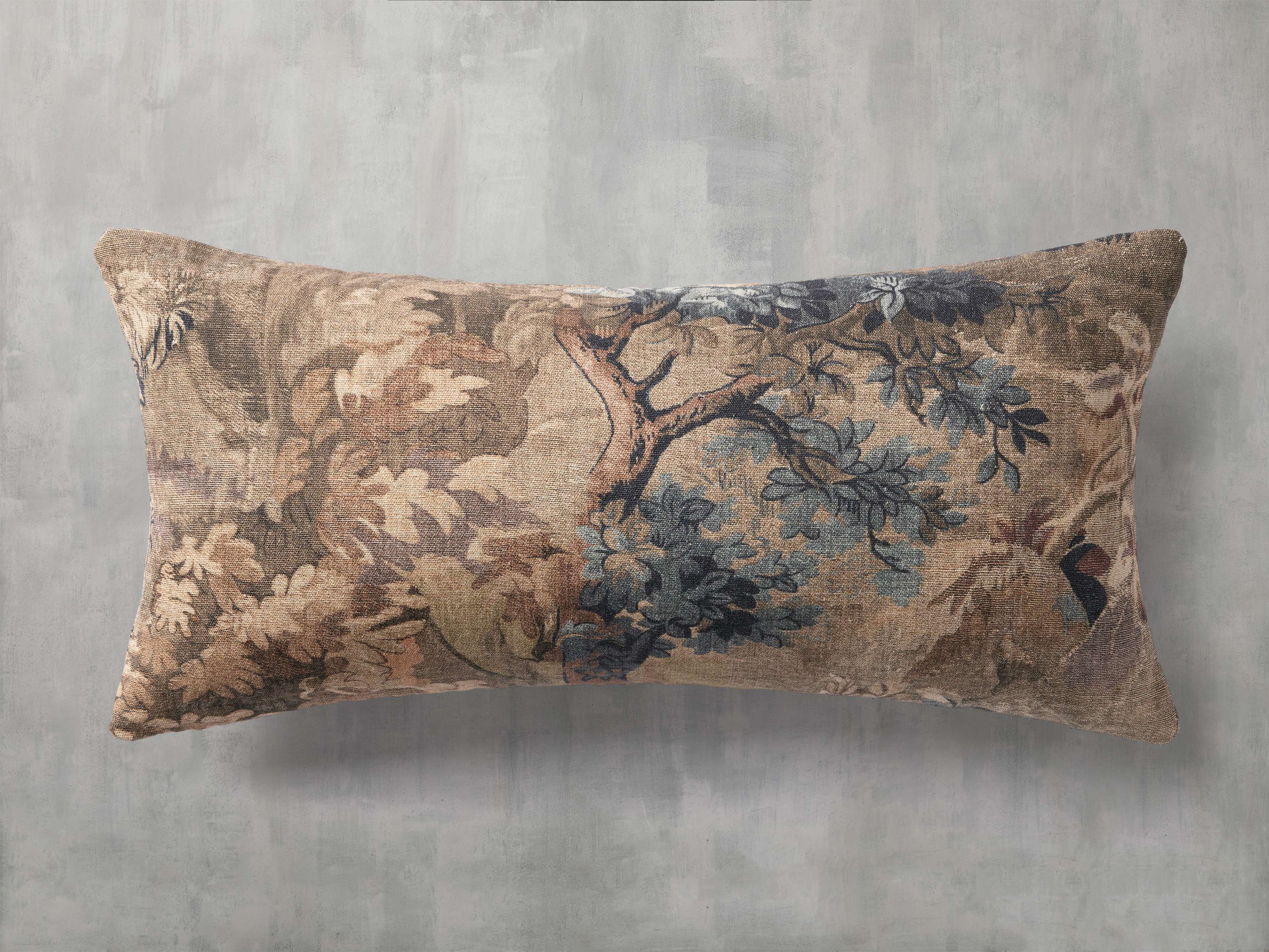 Lento Lumbar Pillow in None 14" X 48"  Olive  - Arhaus