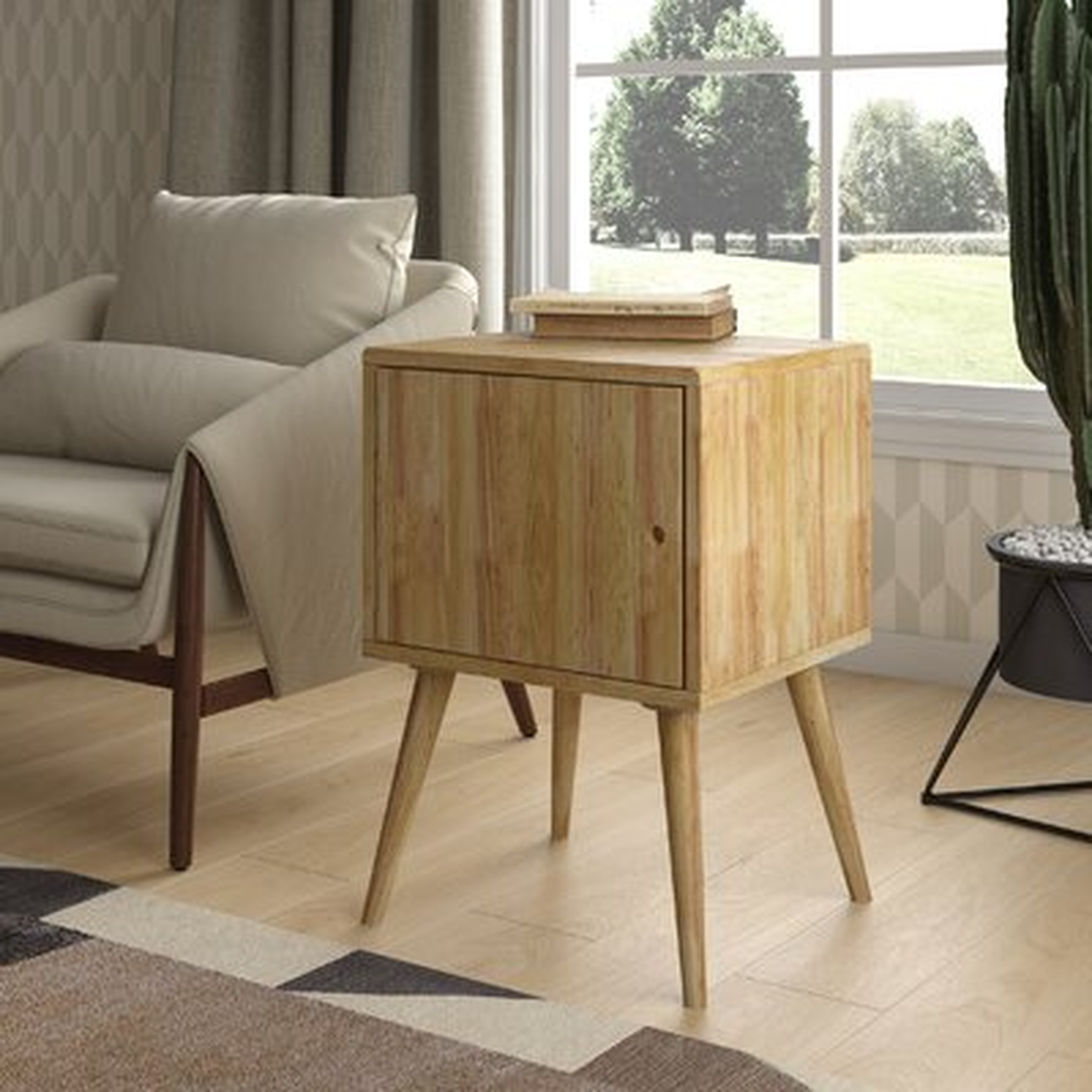 Solid Wood End Table Storage - Wayfair