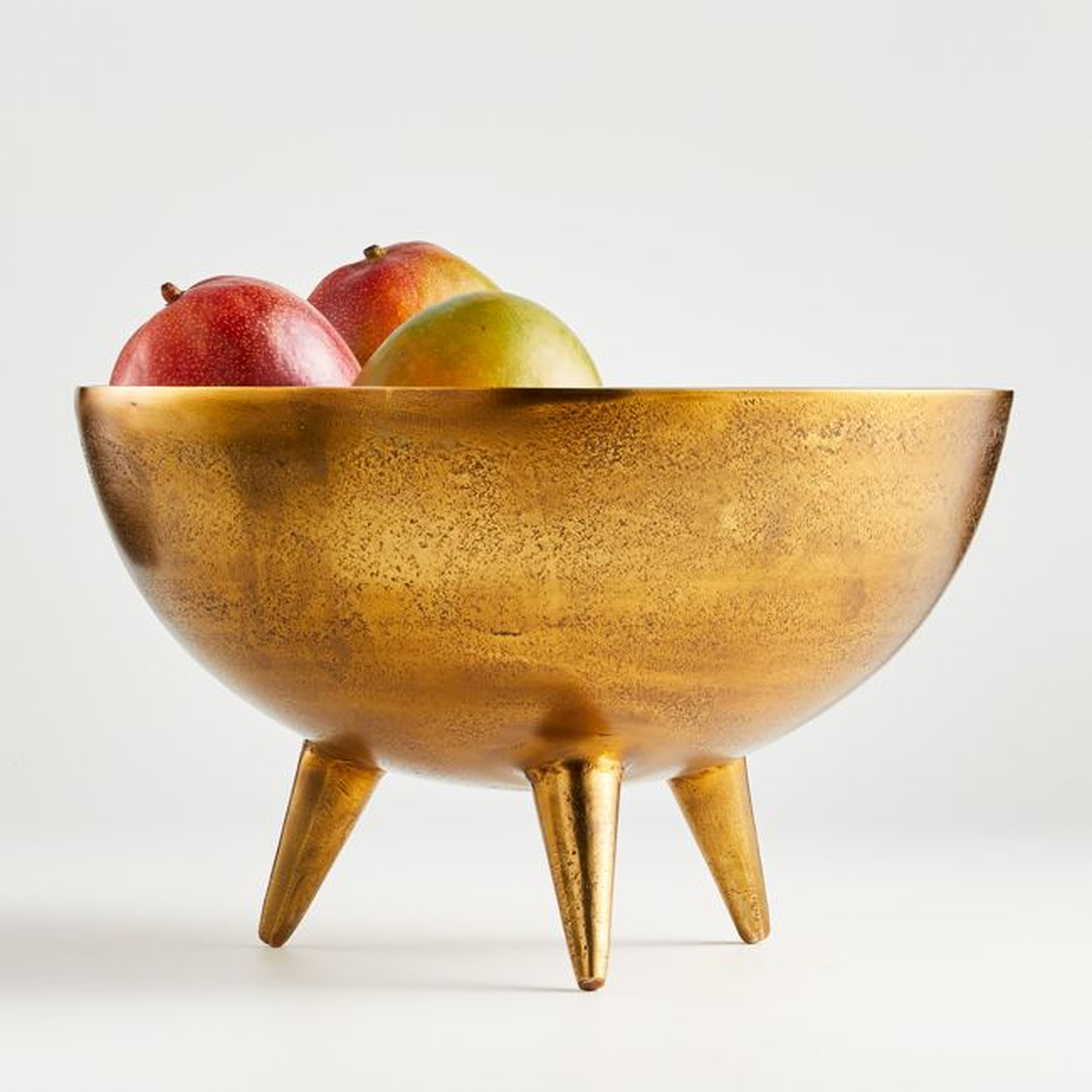 Picardy Brass Footed Bowl - Crate and Barrel
