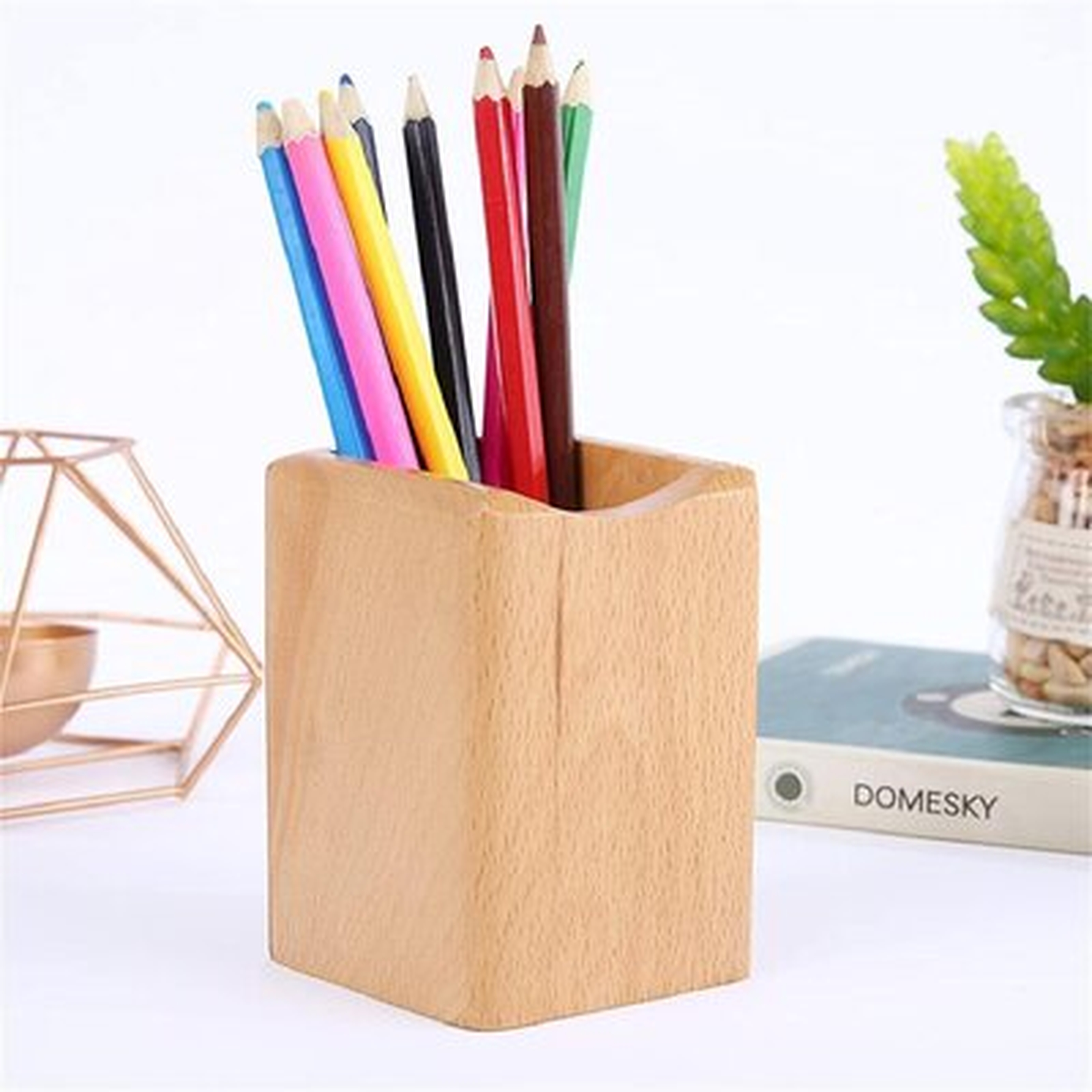 Pen Organizer Wooden Pencil Holder For Desk Pen Storage Holder Home Office Supplies - Wayfair