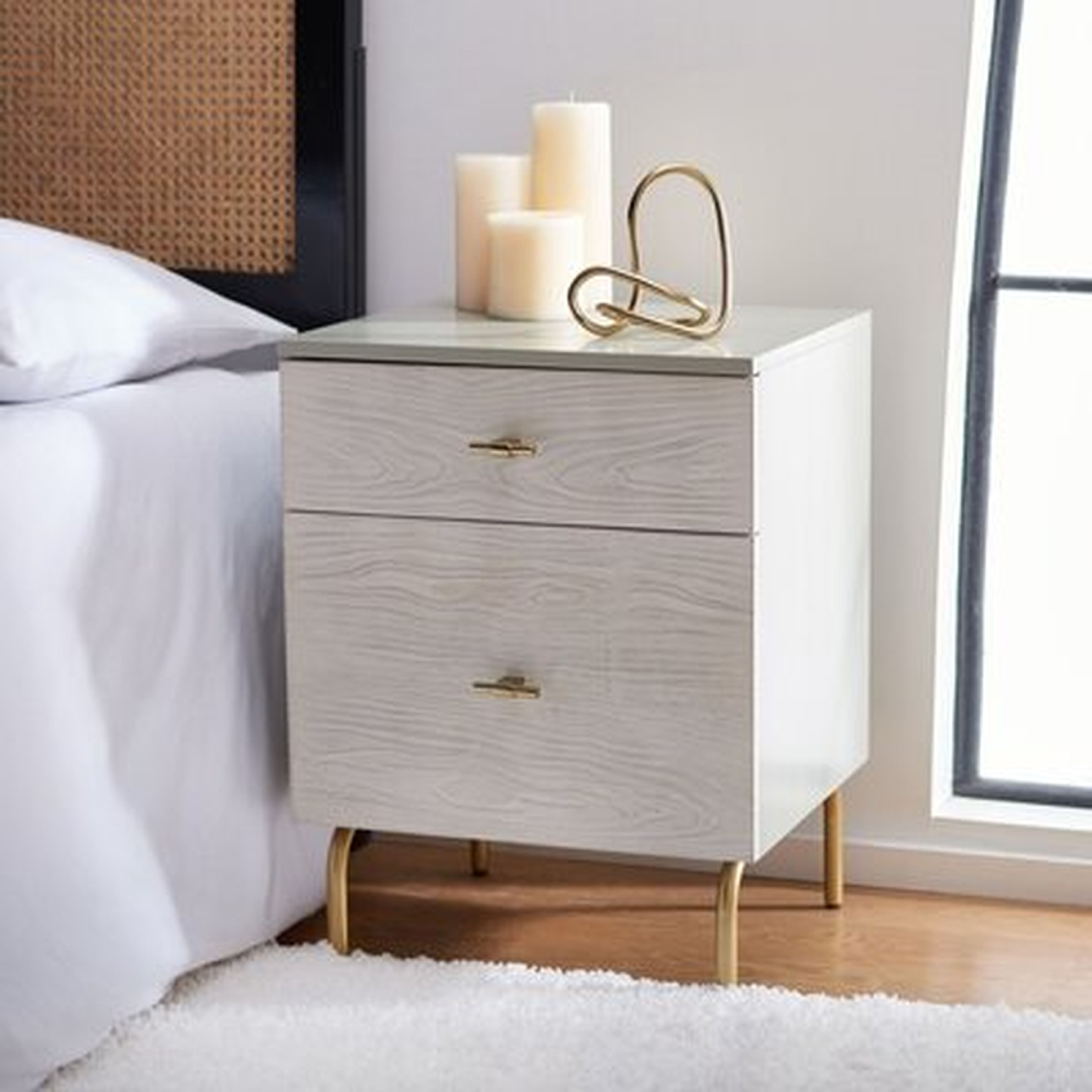 Brooksie 2 Drawer Nightstand - Wayfair